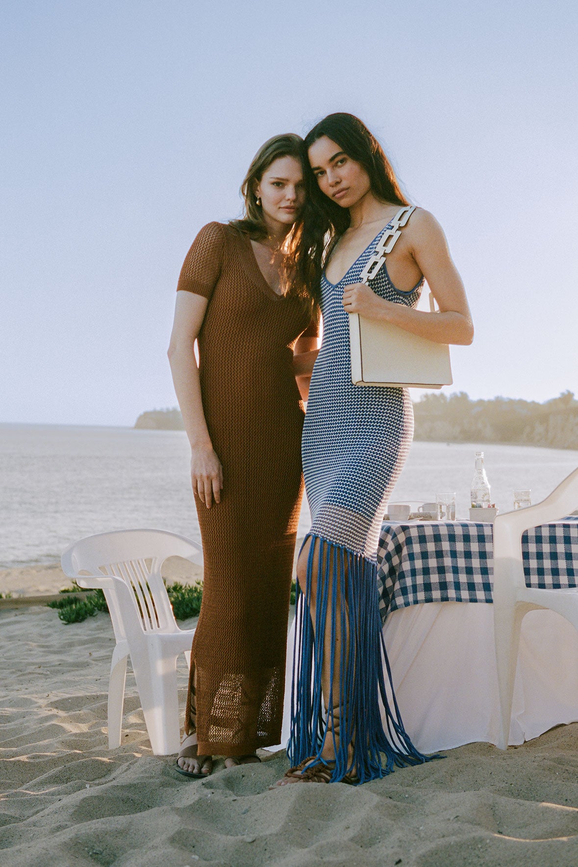sachin and babi light blue dress Staud Hightide cotton-blend maxi dress Staud