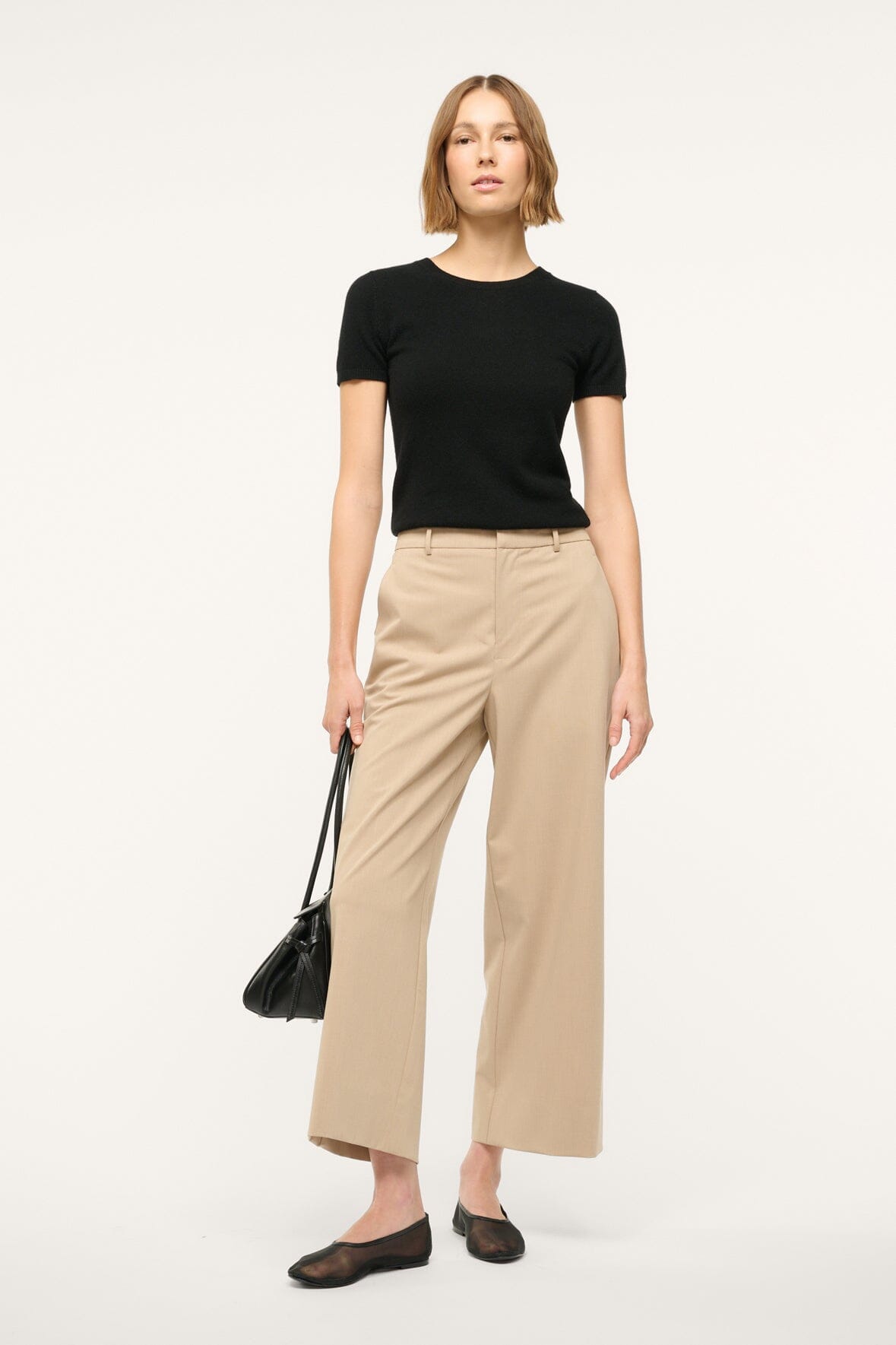 PRY】Luxe-Cotton Sarouel Cropped Pants Luxe-Cotton Sarouel