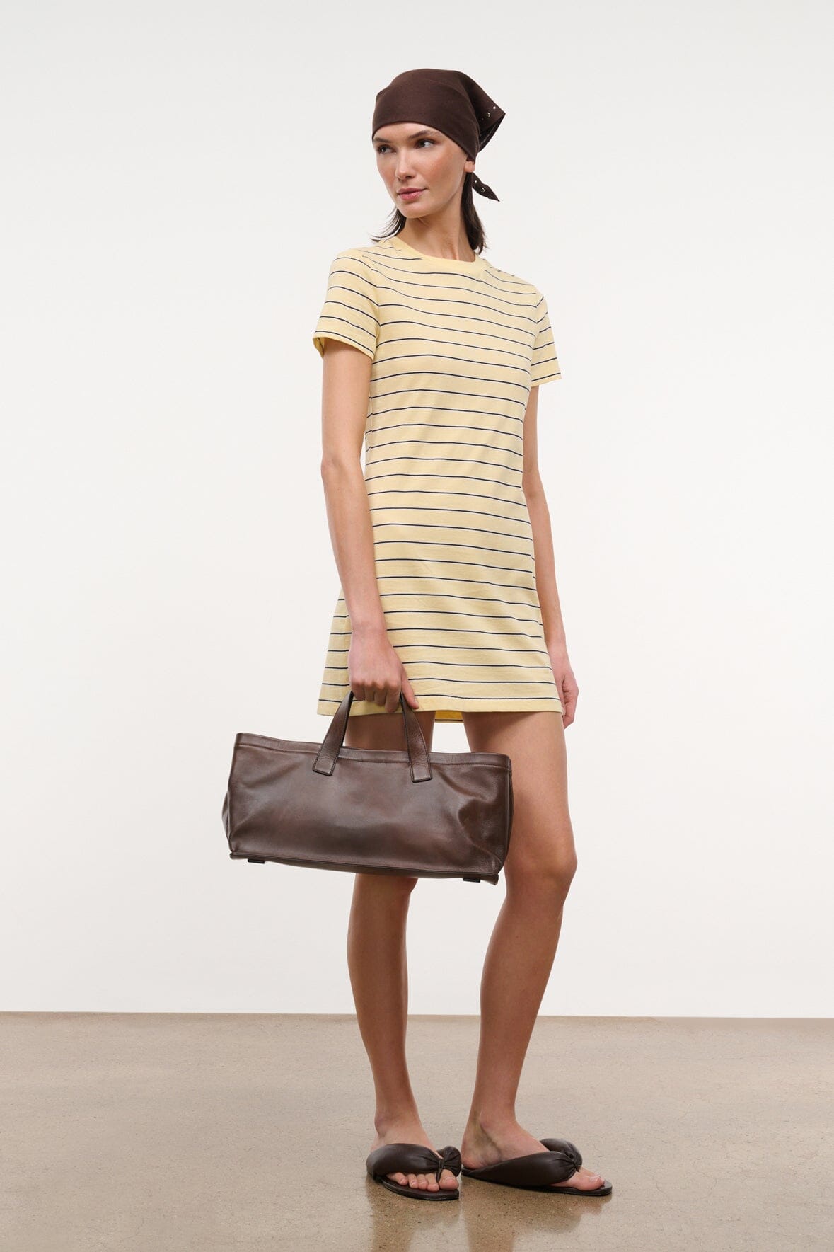 STAUD, Wade Dress in Monday Stripe, Size XS