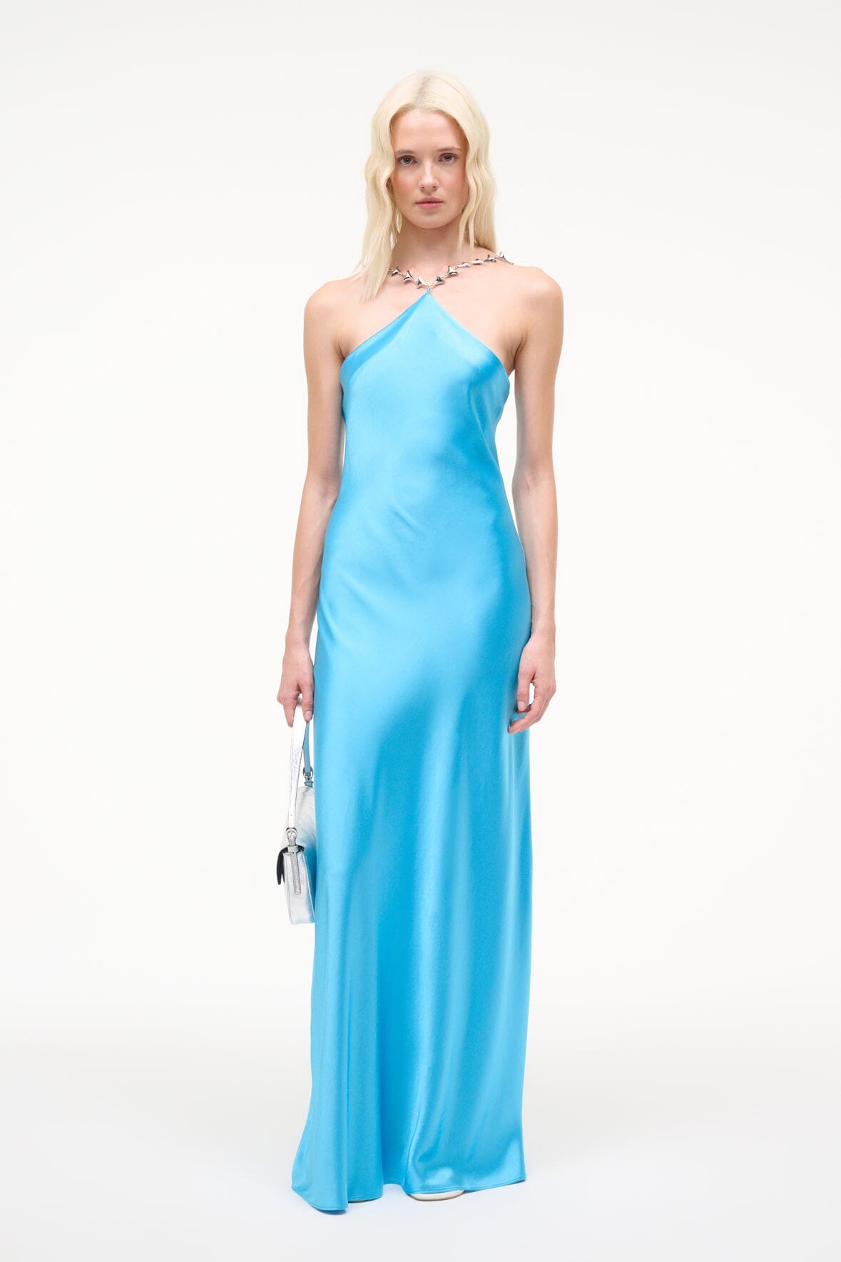 staud mini cadence dress POOL Light pink homecoming dress 66L FIT About 60” from Color:#43A Orange