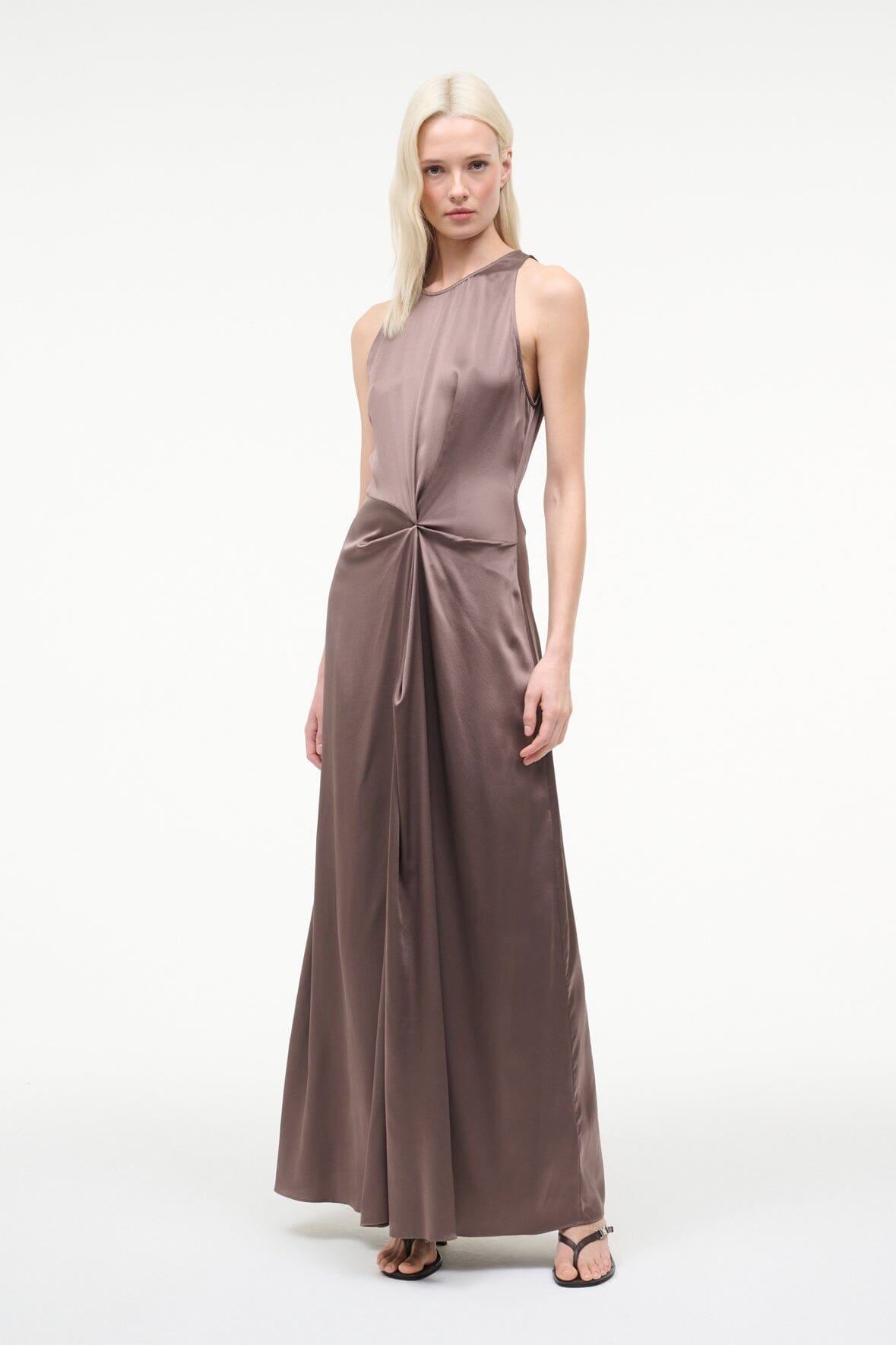 Staud Women's Jaelyn Silk Maxi Dress - Mink - Size 2 Staud Women's Jaelyn Silk Maxi Dress - Mink - Size 2