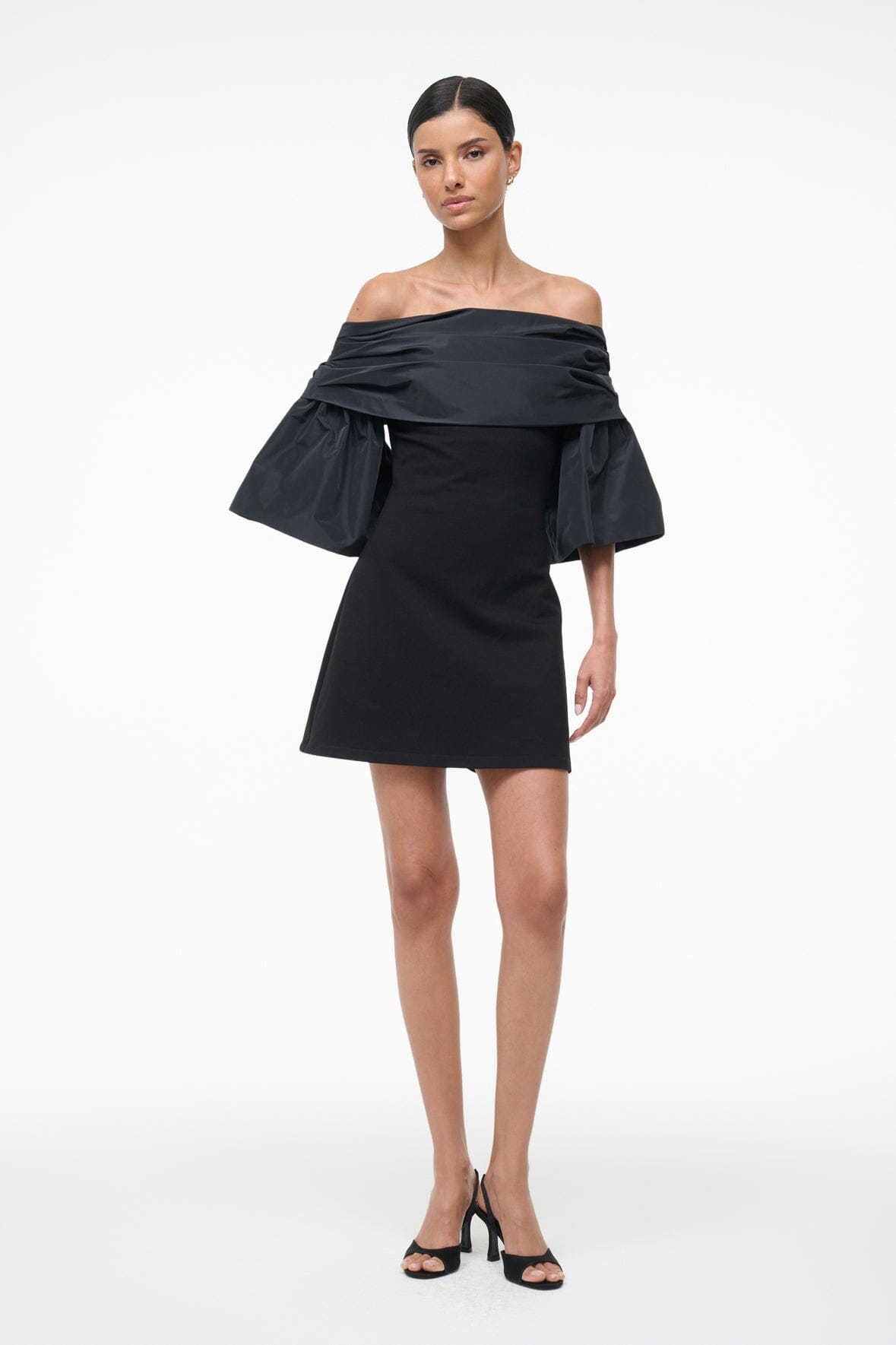 staud cheyenne off-the-shoulder dress Staud Harper Dress Black