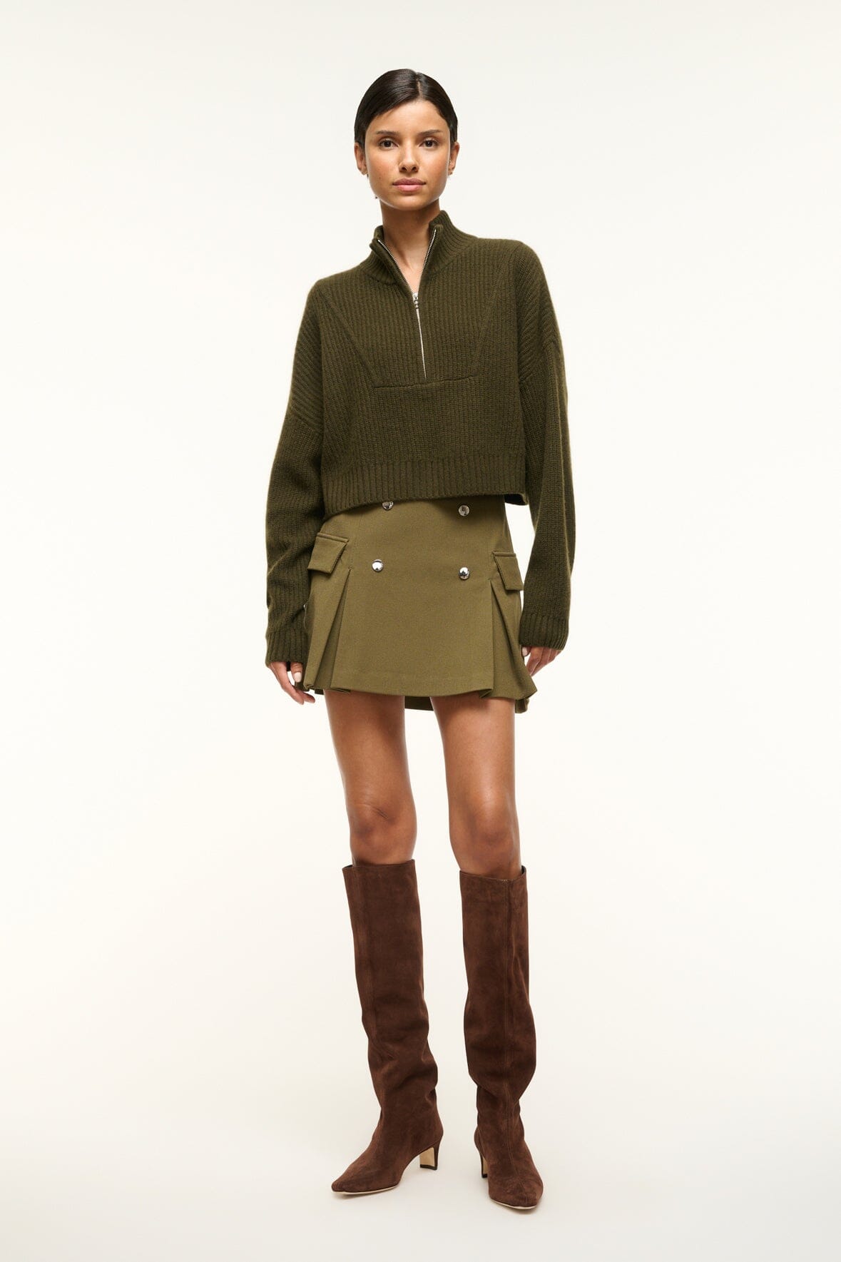 スカート VETEMENTS Women Skirts WE64DR440ZKHAKI Green Green Sarah denim mini skirt - women - A.P.C.