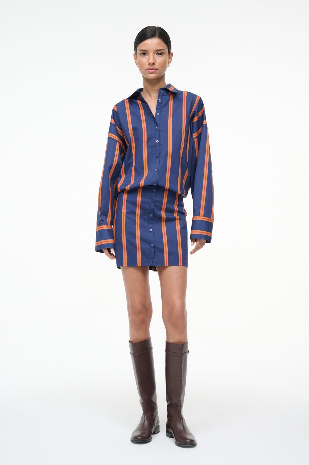 railroad dress STAUD, Cynthia Dress in Railroad Stripe, Size Small