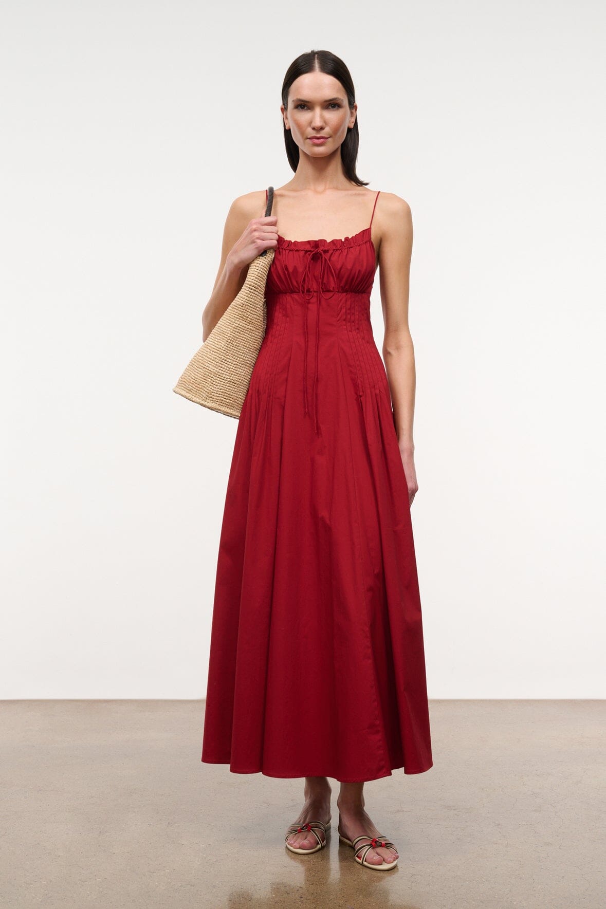 staud fall dress STAUD Gres Waterfall Ruffle Dress