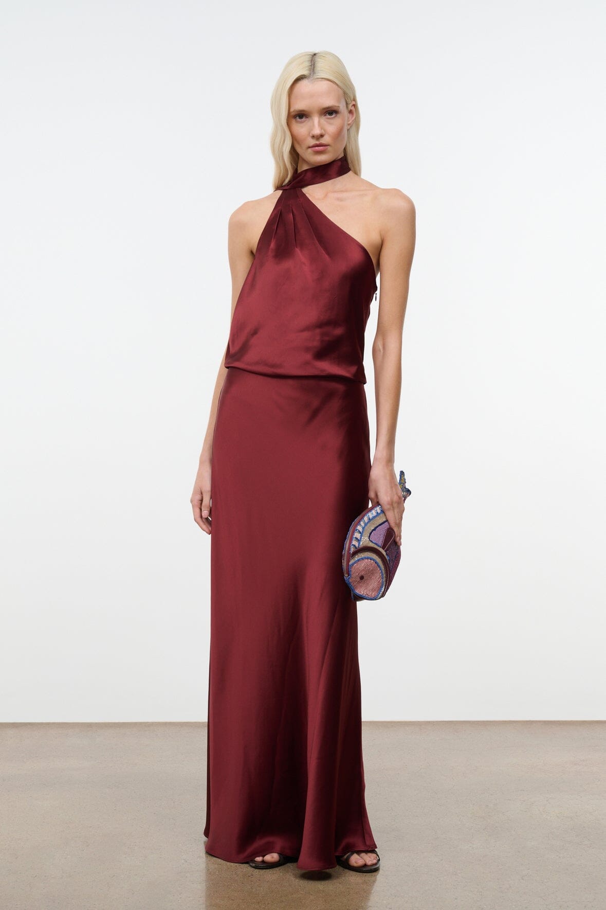 STAUD, Estelle Dress in Pinot, Size 4