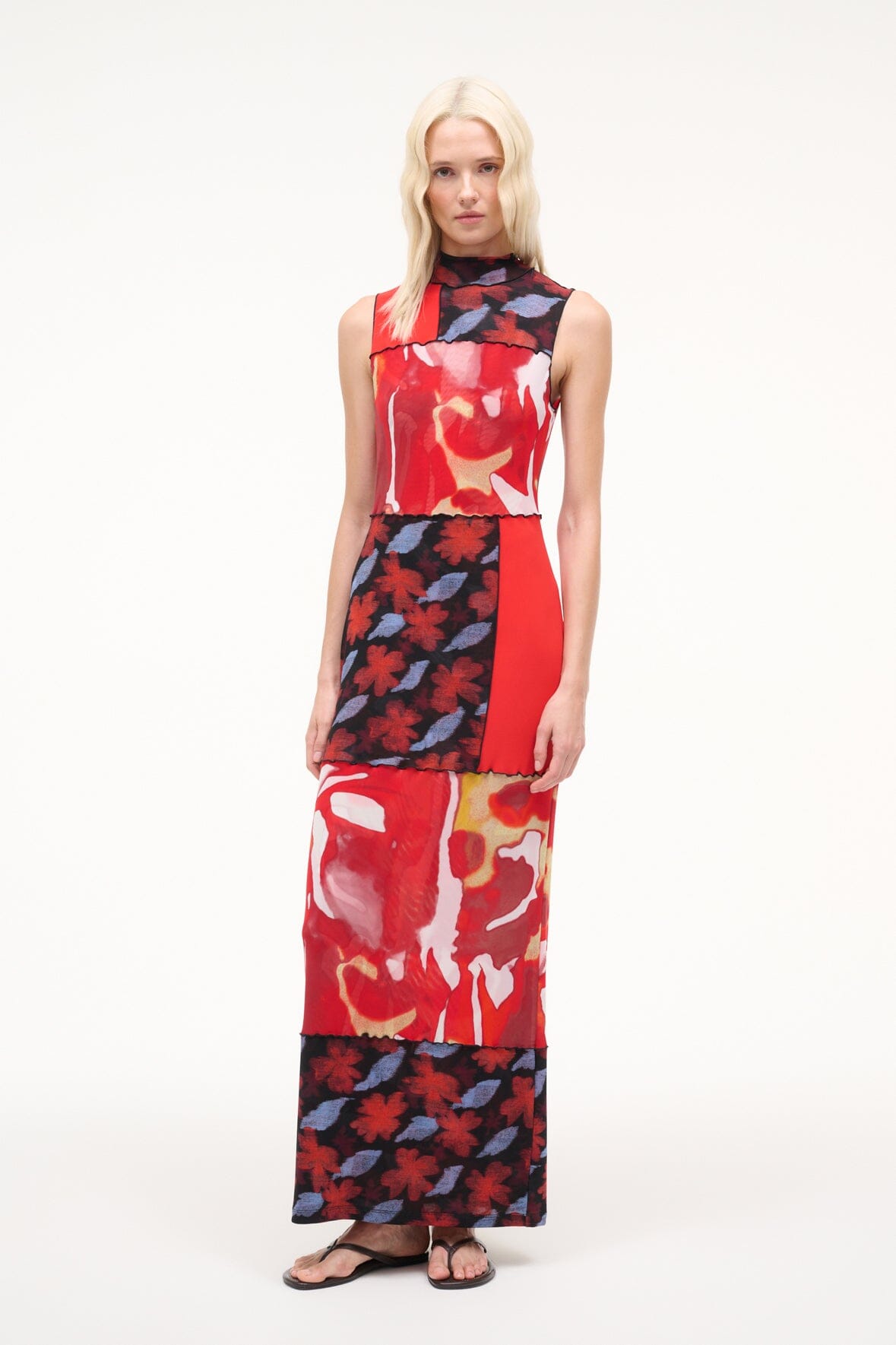 red carter ruby dress STAUD, in Zone Multi, Size XL thick shoulder straps Wedding season special nails custom monogram:No Monogram wo 3/10/24-3/16/24