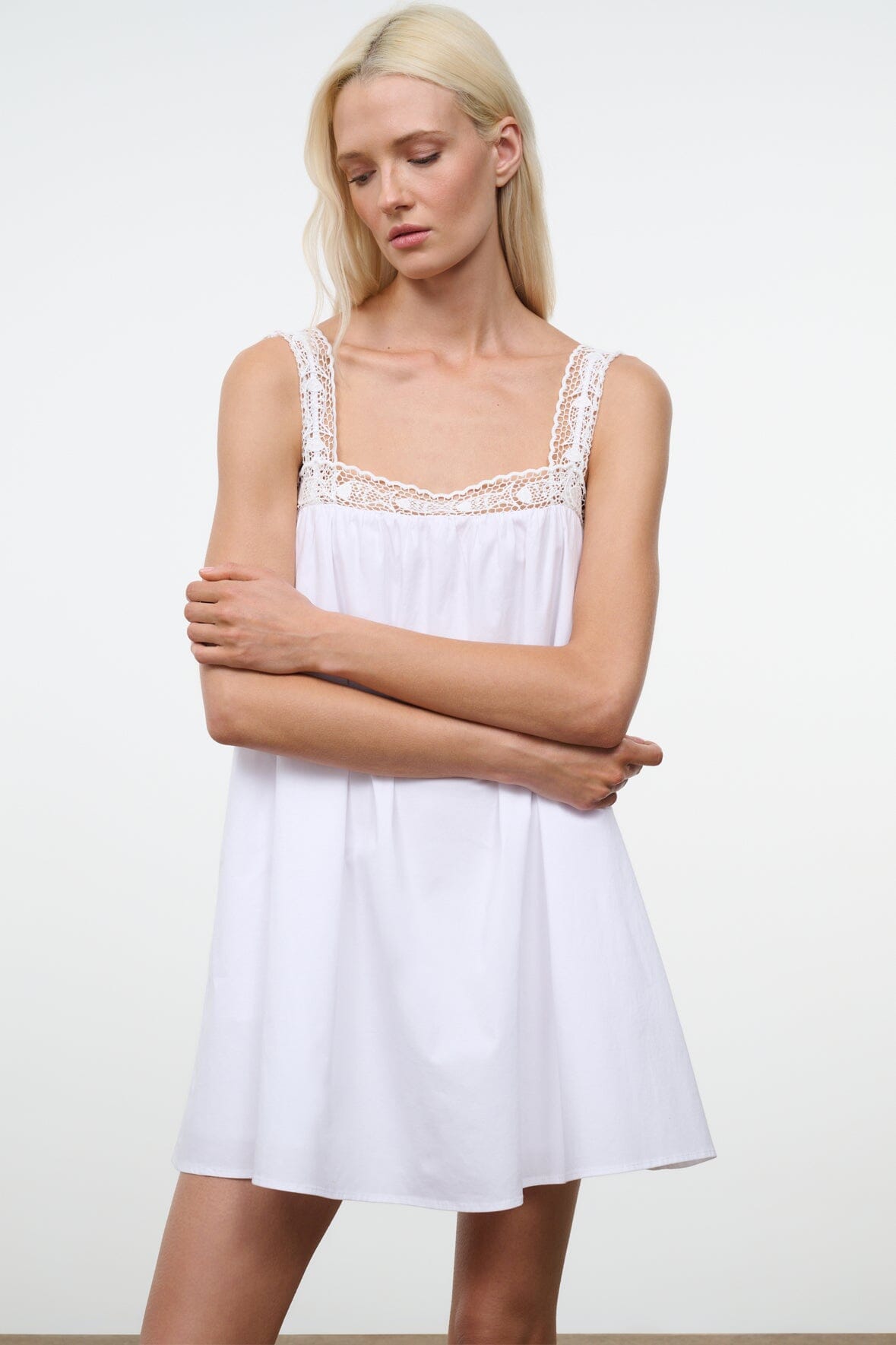 STAUD, Mariella Dress in White, Size Large