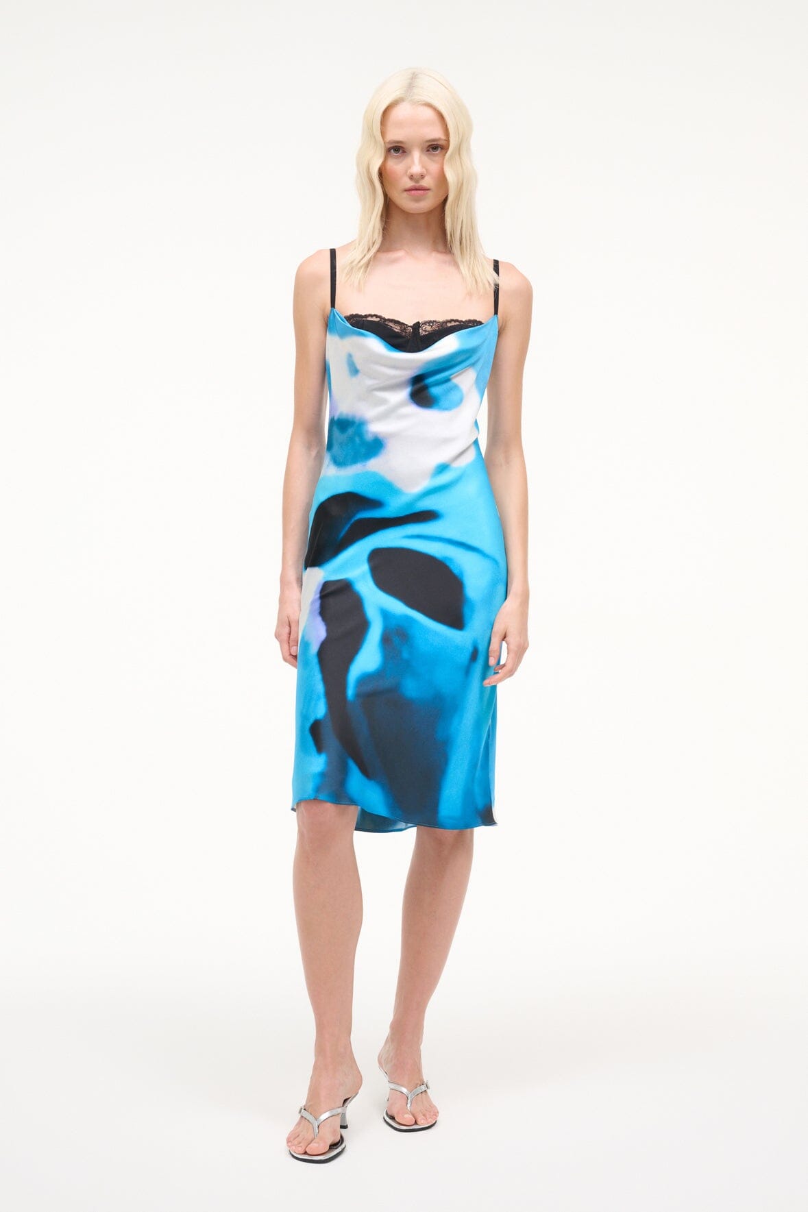 STAUD, Evangeline Silk Dress in Blue Haze, Size 4 STAUD, Evangeline Silk Dress in Blue Haze, Size 4