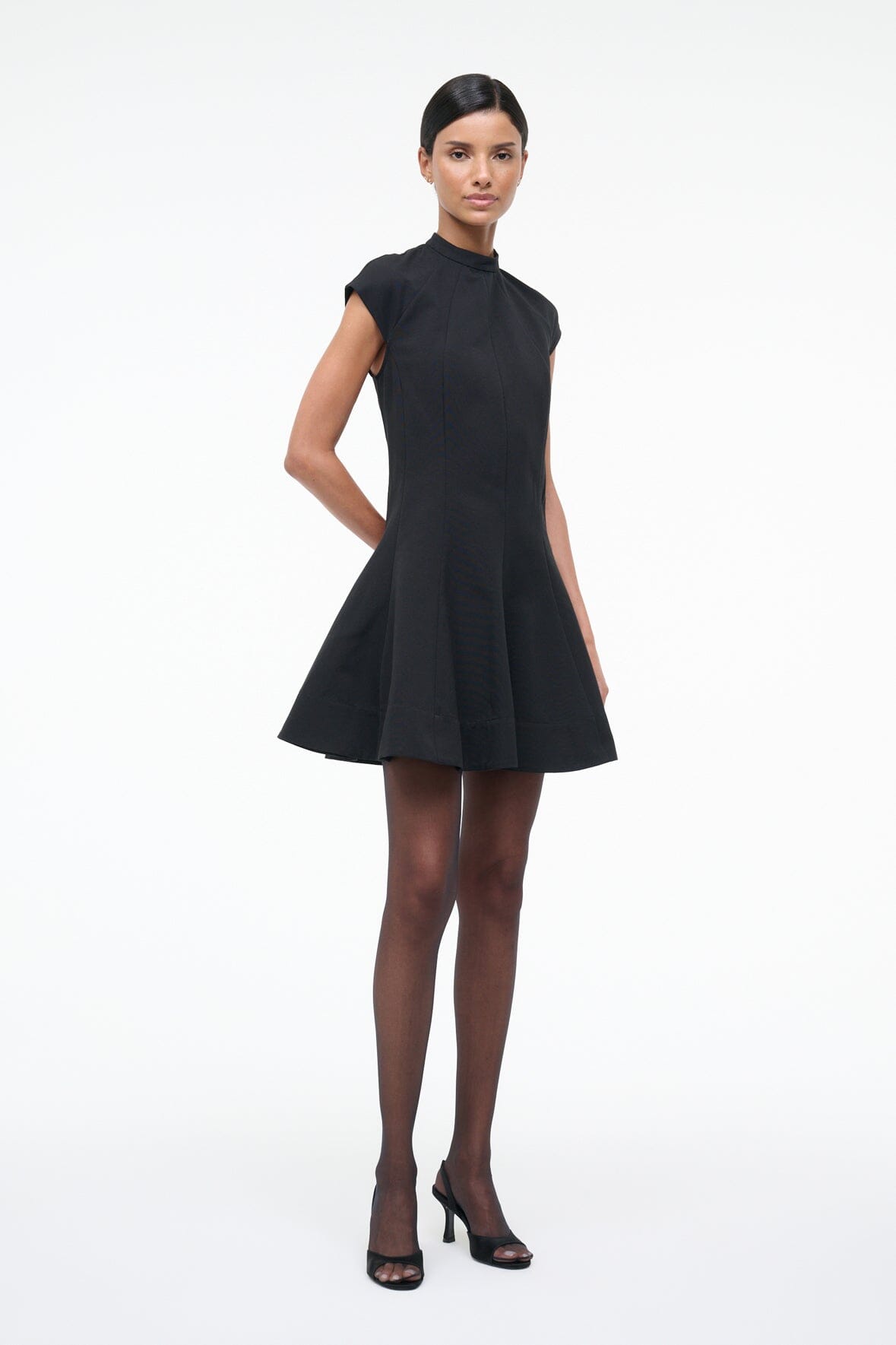 STAUD ELLIE DRESS BLACK