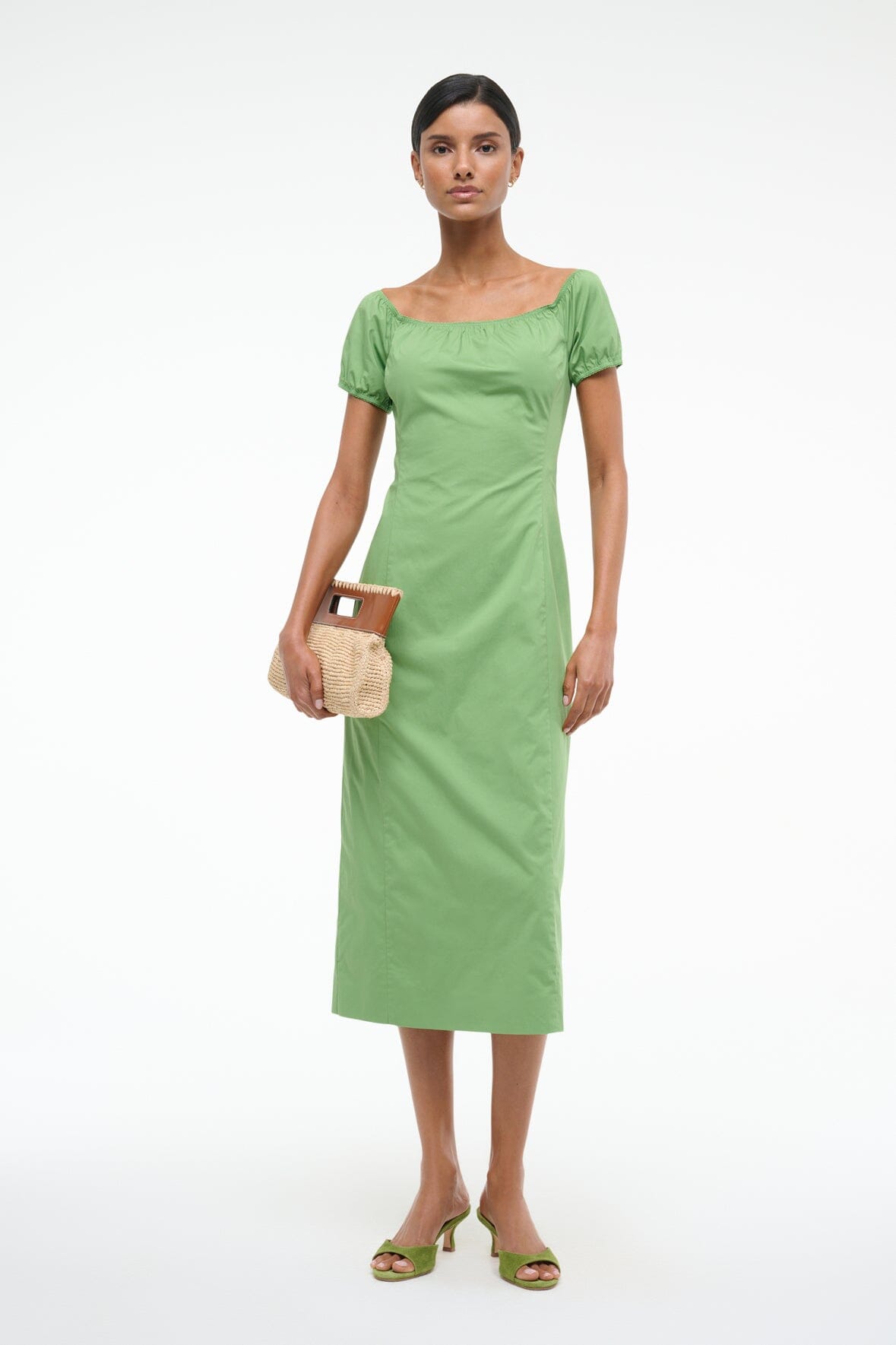 STAUD, Helene Dress in Leaf, Size XL