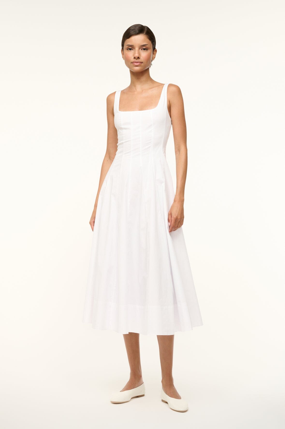 Staud White Wells Dress Staud White Wells Dress
