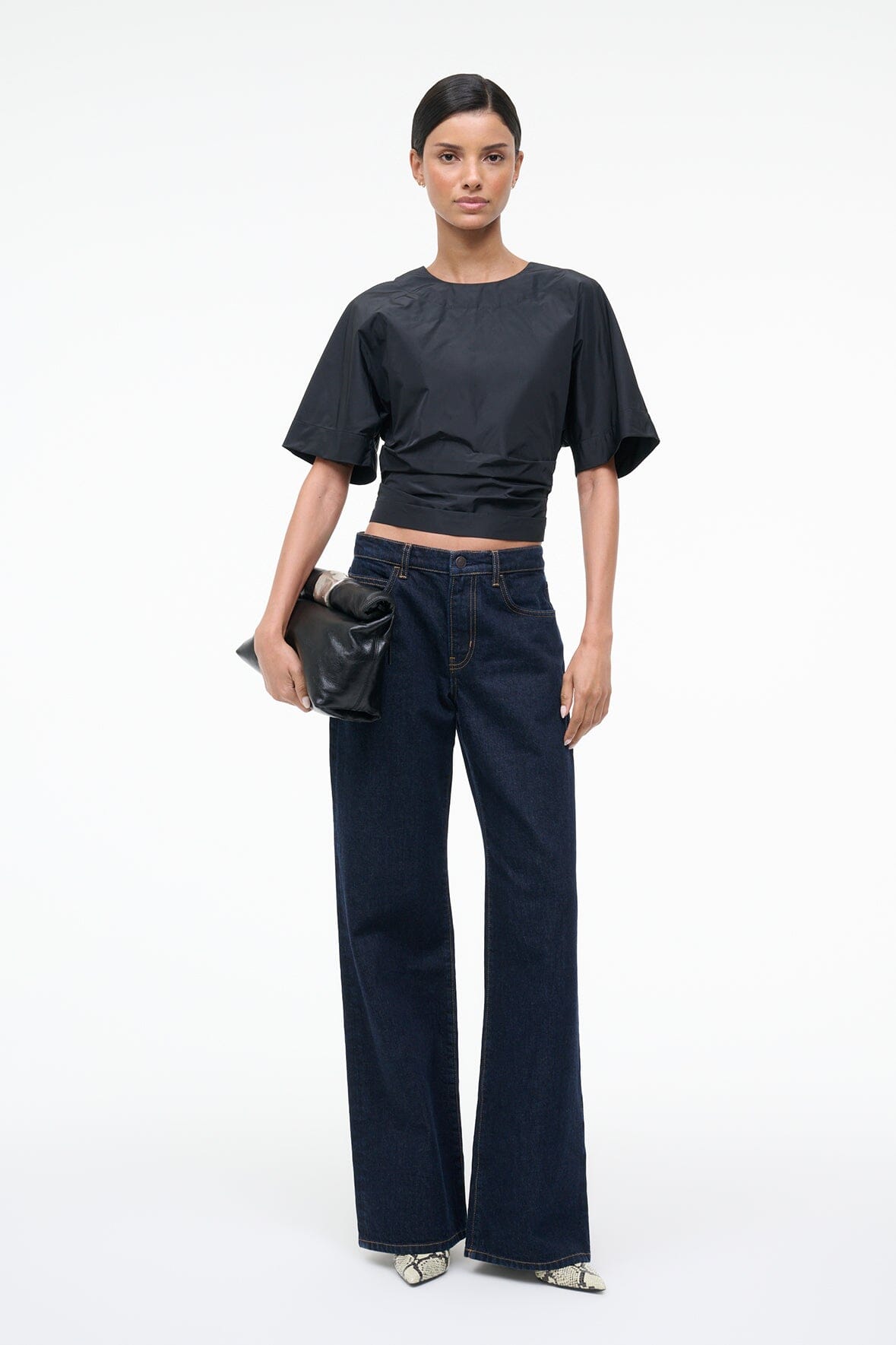 STAUD MICHELINA TOP BLACK