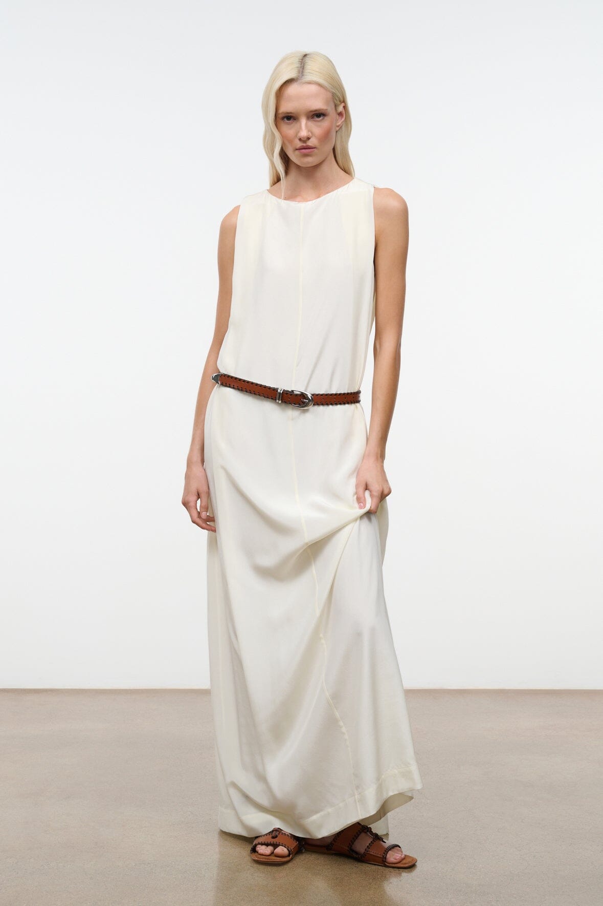 staud ivory dress STAUD, Amelie Dress in Ivory, Size Medium