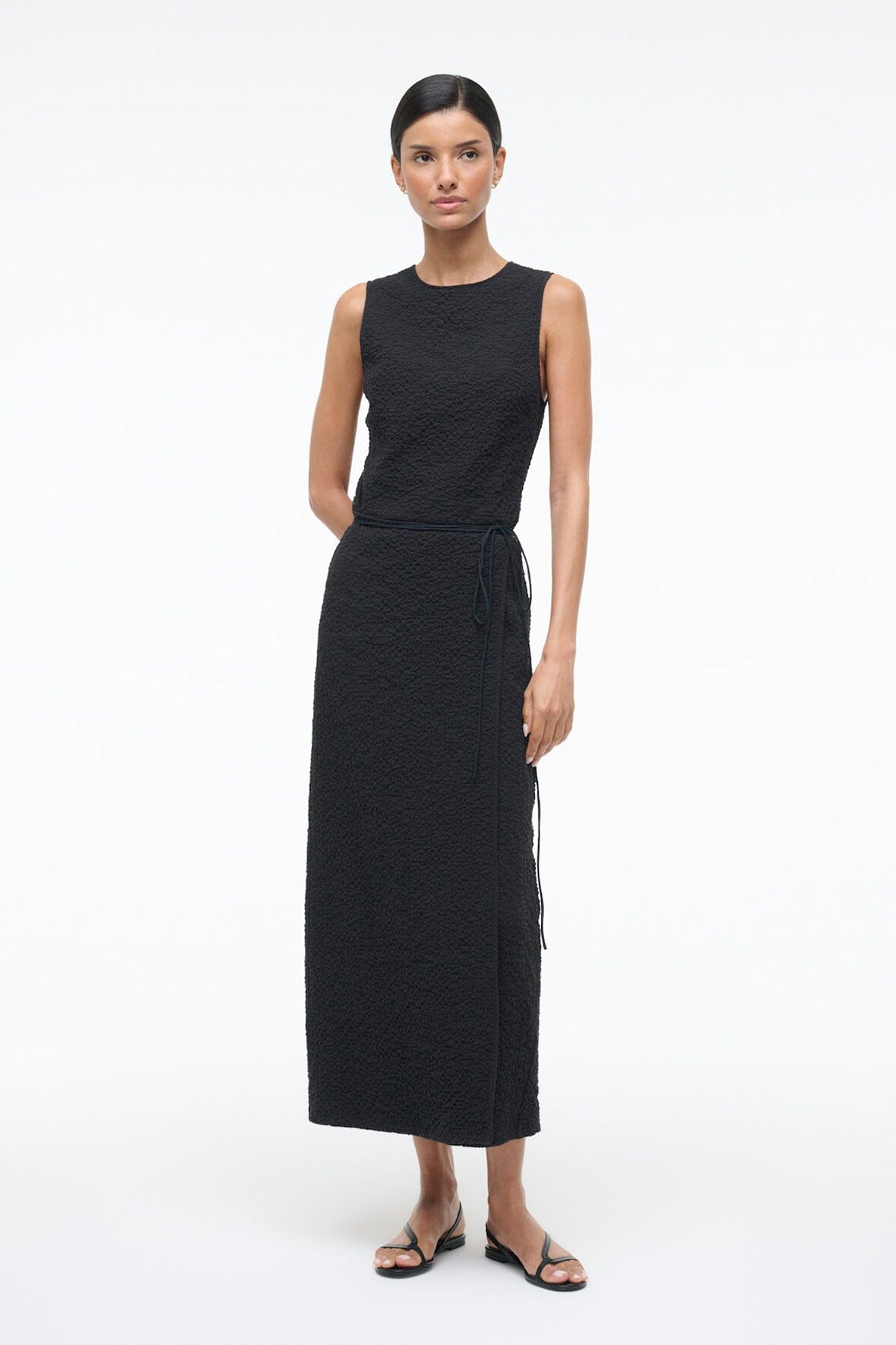STAUD, Nema Dress in Black, Size Small