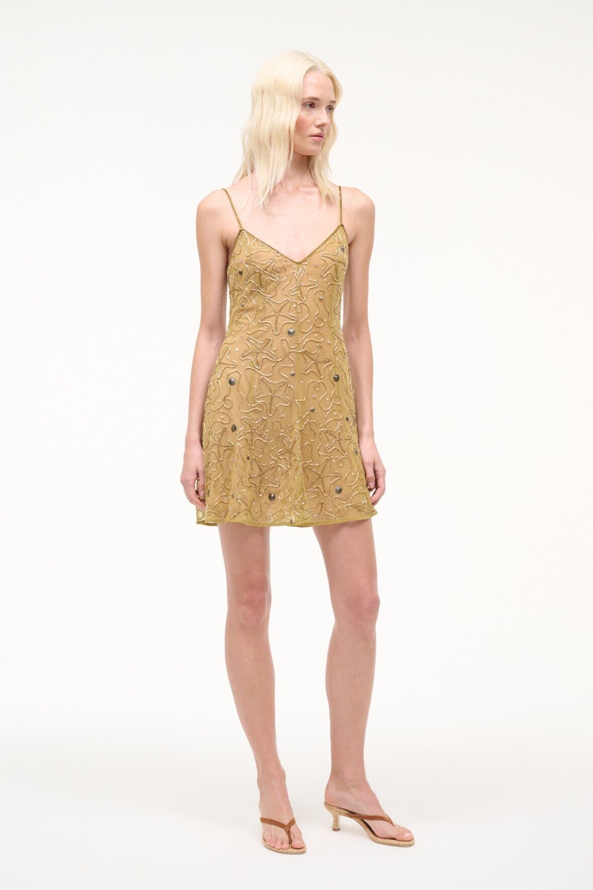 staud amy mini dress EMILY SANDBAR Style:AP1E210658 Tiered at skirt Lady Gabriella Windsor's wedding COLOR:FIJI