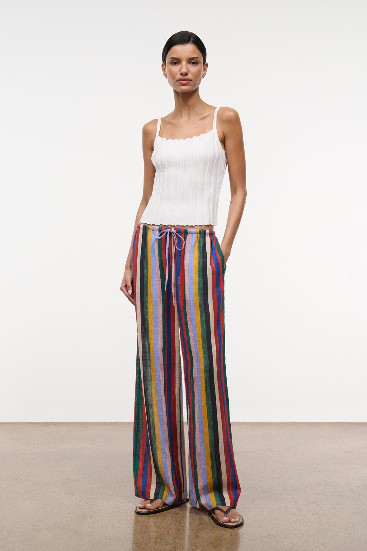 STAUD MATEO PANT ARTIST STRIPE