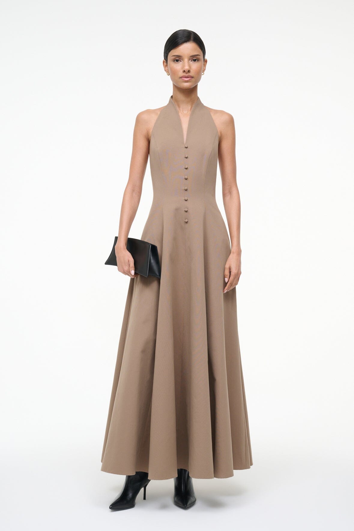 STAUD STELLA DRESS TAUPE STAUD STELLA DRESS TAUPE