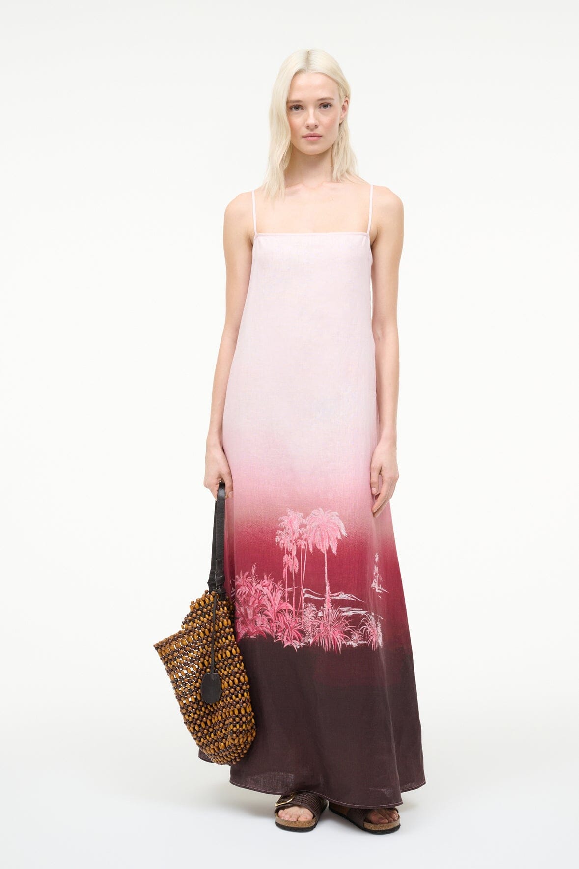 STAUD LAURA LINEN DRESS CALIFORNIA CLOUDS STAUD LAURA LINEN DRESS CALIFORNIA CLOUDS