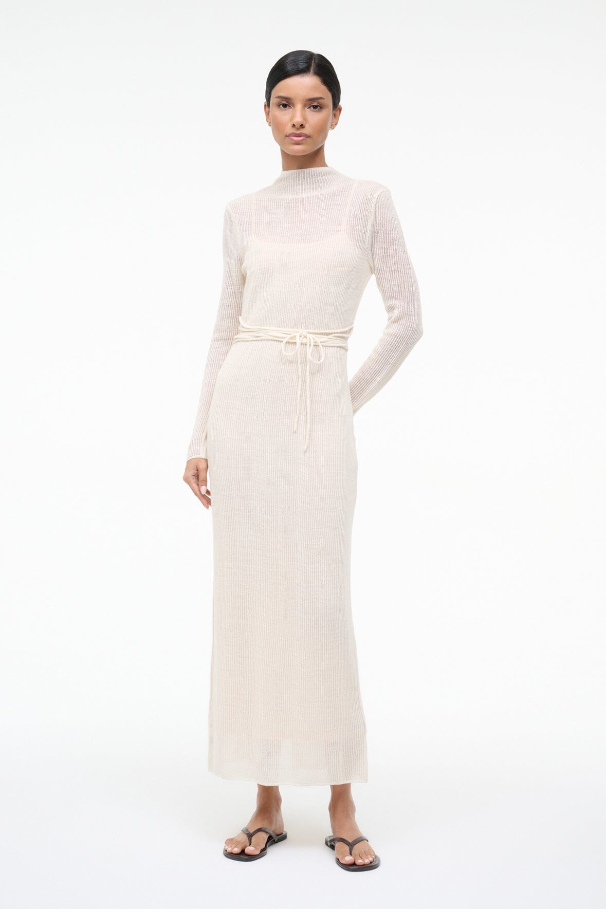 staud ribbed dress STAUD Shoko Striped Ribbed Dress | Blue