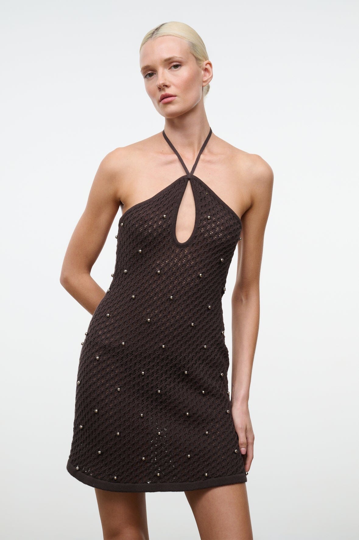 isola mini dress STAUD, Isola Dress in Espresso, Size Large