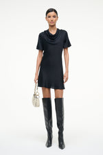 IRIS SILK DRESS | BLACK