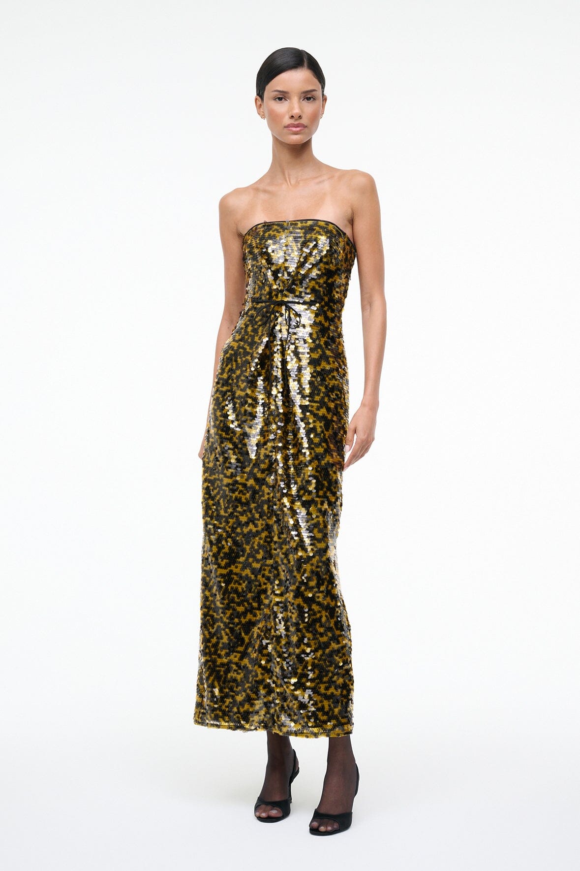 STAUD CECE DRESS TURMERIC BLACK STAUD CECE DRESS TURMERIC BLACK