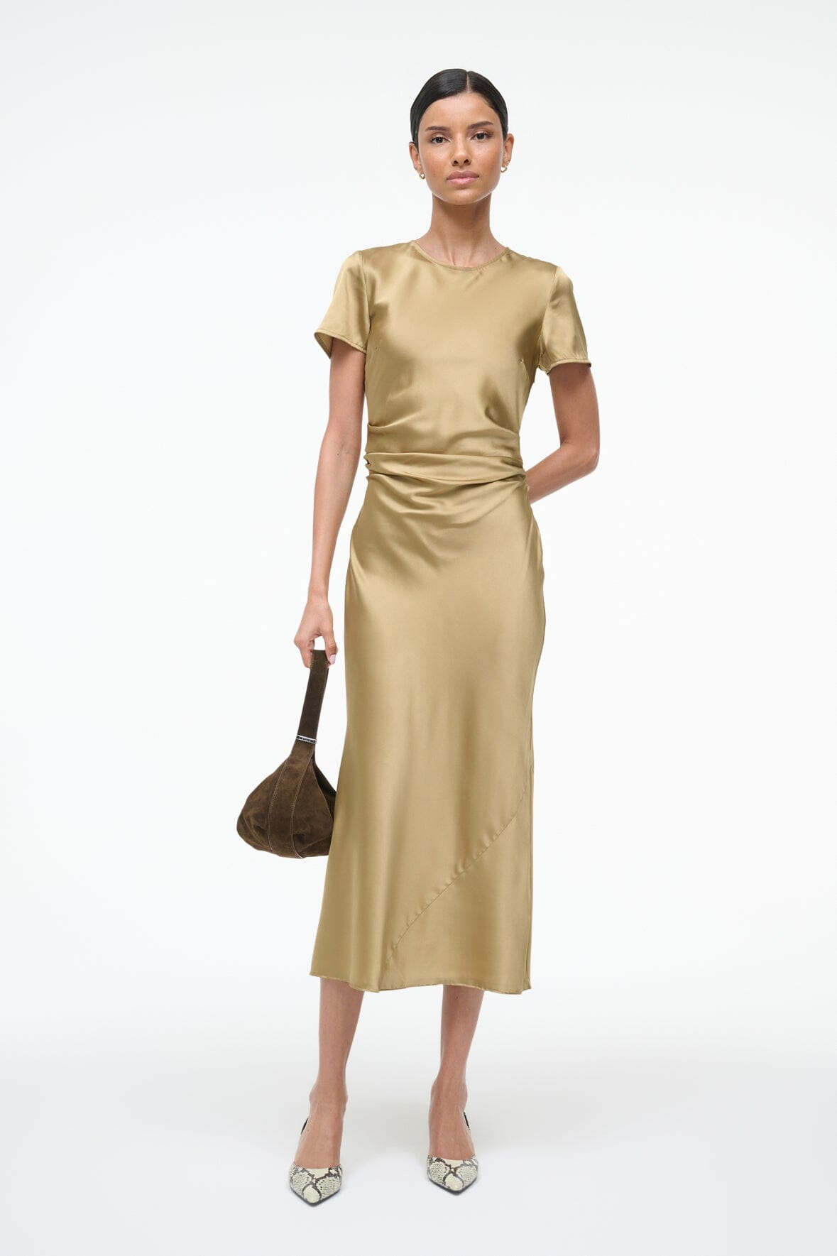 Staud Marcel Silk Dress Antique Staud Marcel Silk Dress Antique