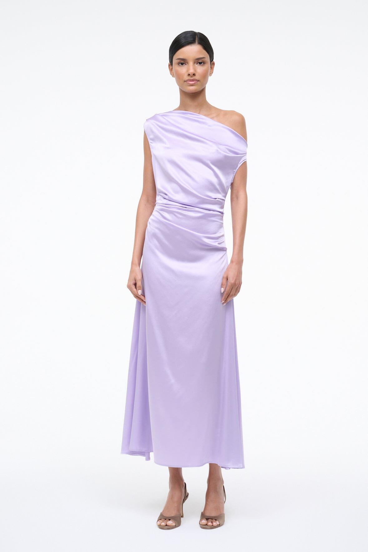 STAUD, Phare Silk Dress in Wisteria, Size 10