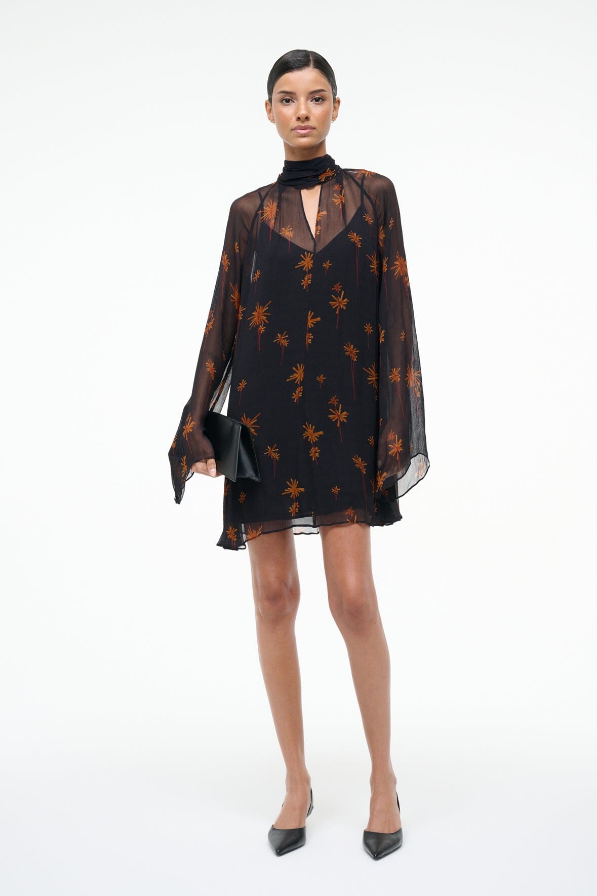 staud esther chiffon dress Staud Esther Maxi Dress Earth