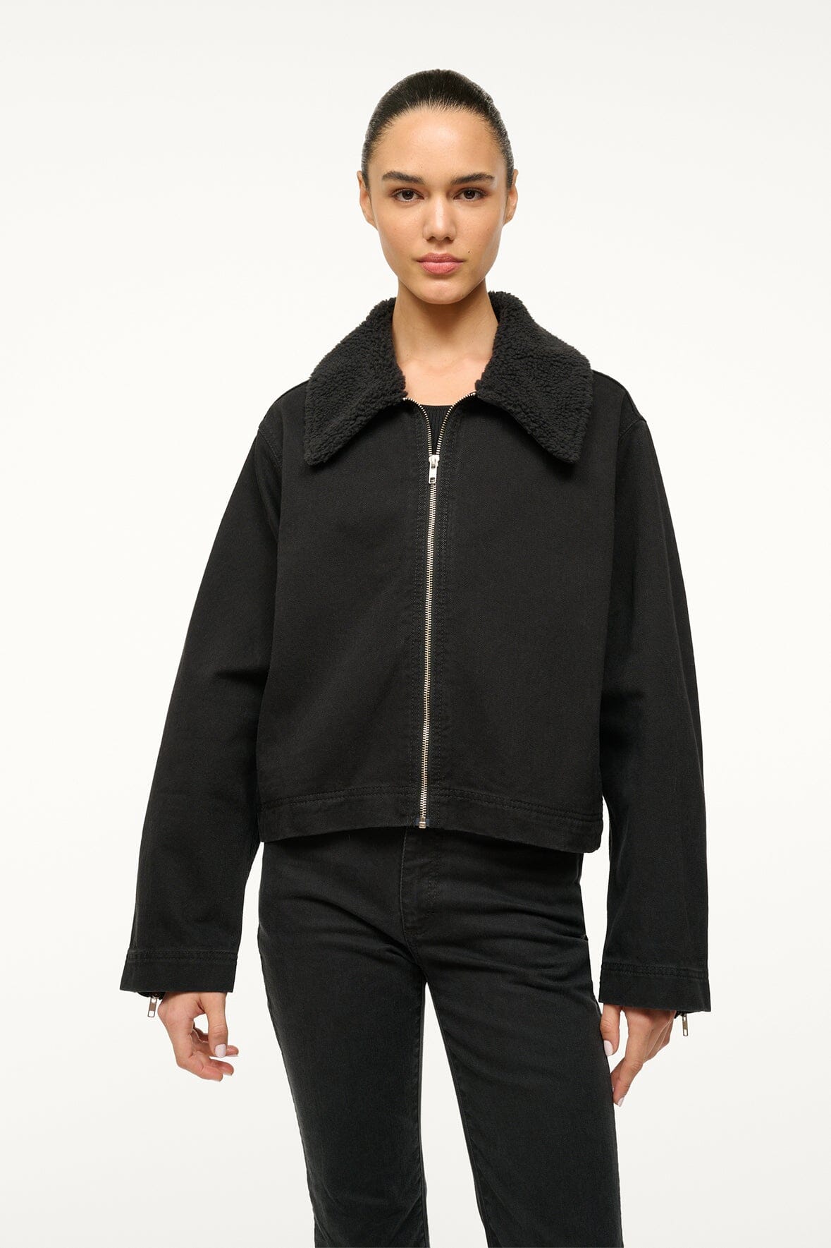 STAUD + WRANGLER THE MINIMAL JACKET BLACK