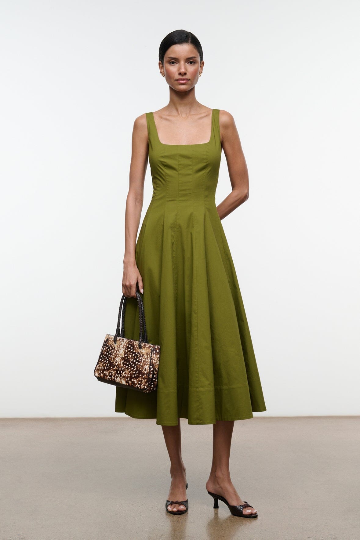 STAUD WELLS DRESS PEAR
