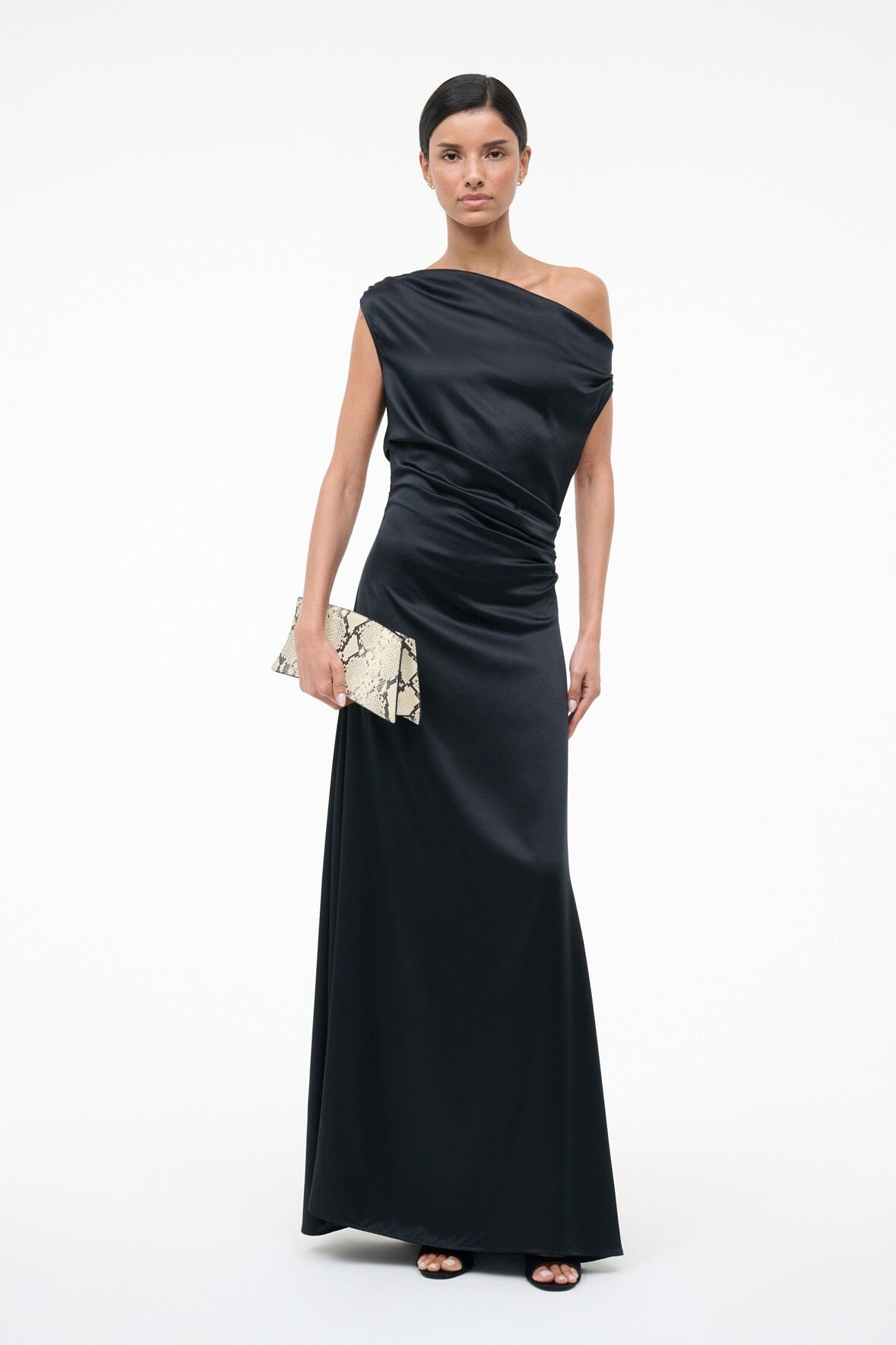 maxi phare dress STAUD, Maxi Phare Silk Dress in Black, Size 00