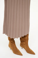 SEBASTIAN KITTEN HEEL BOOT | TAN