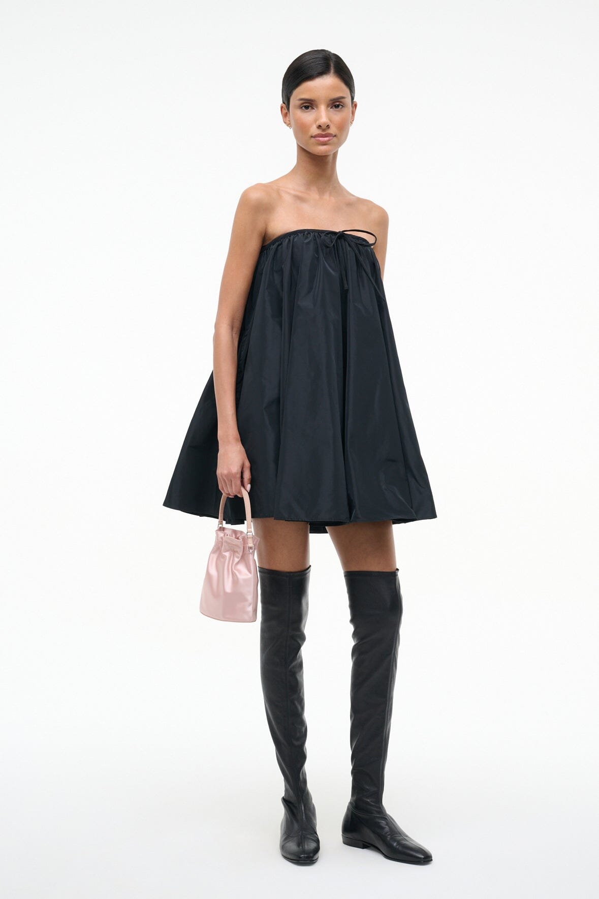 STAUD, Sofia Dress in Black, Size 16
