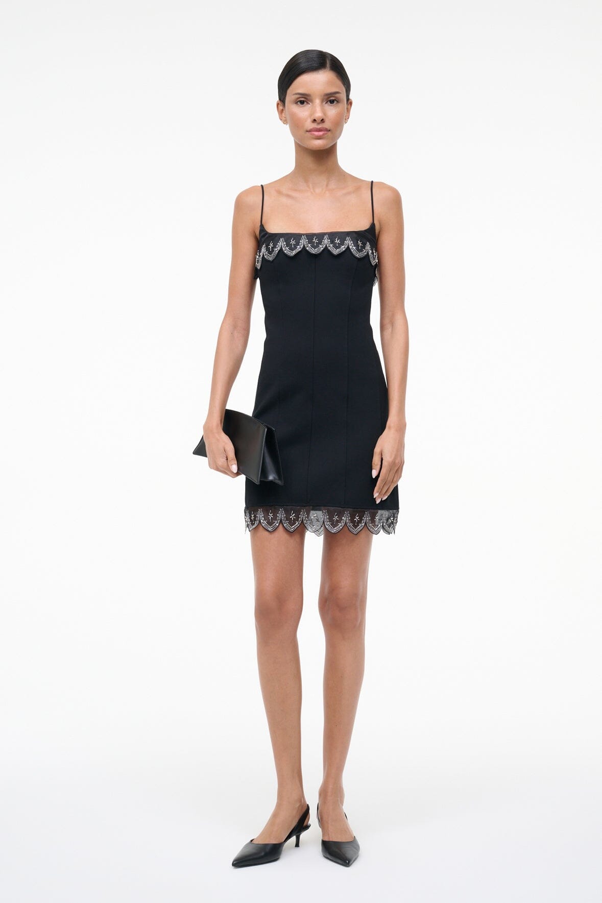 STAUD, Colette Dress in Black, Size Medium