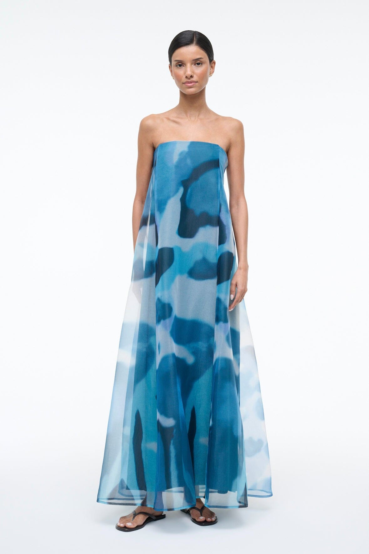 STAUD, Allyson Dress in Blue Haze, Size 12