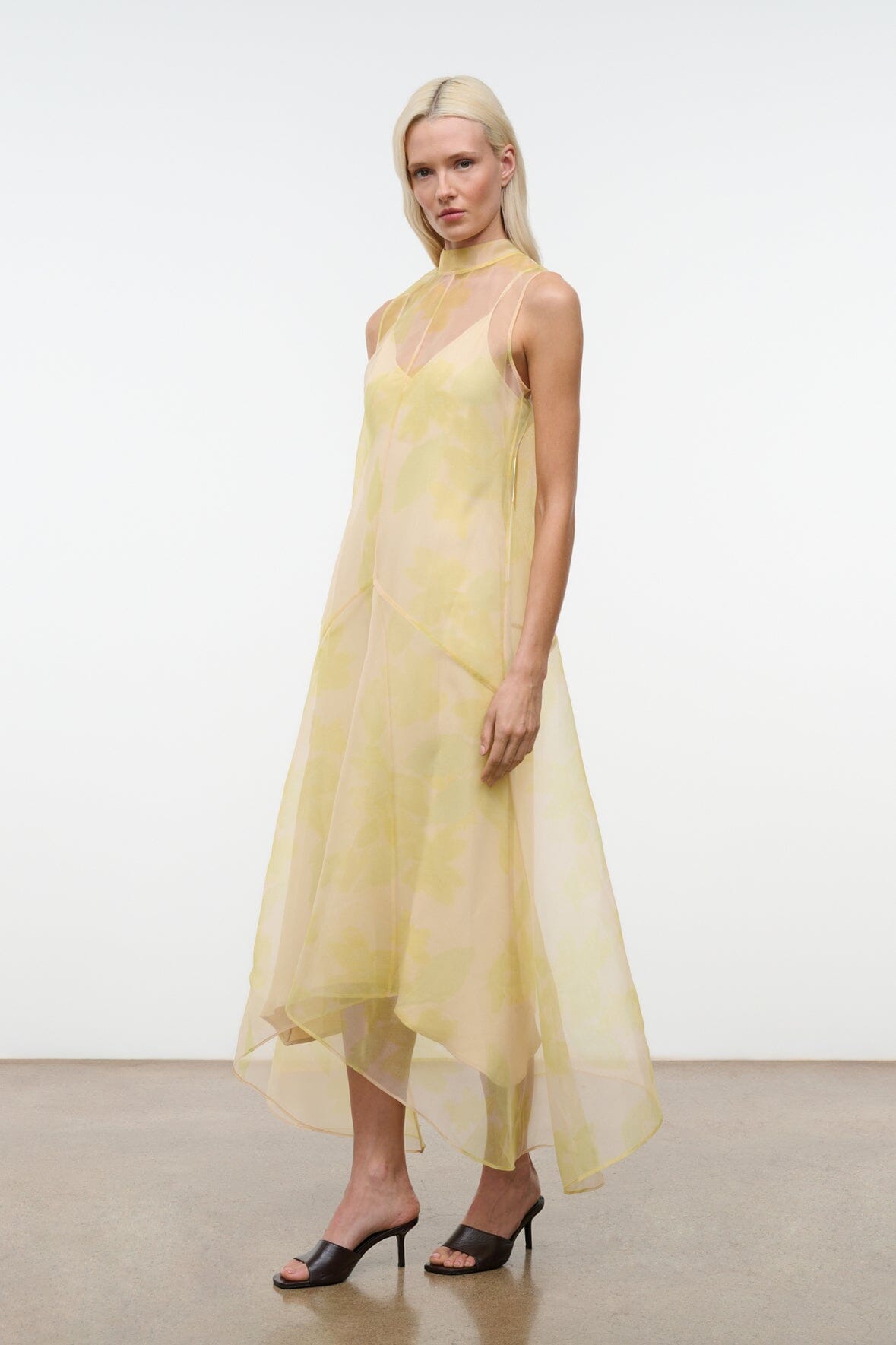 STAUD AUDEN DRESS LEMON GROVE