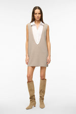 LESLIE MINI DRESS | SAND WHITE