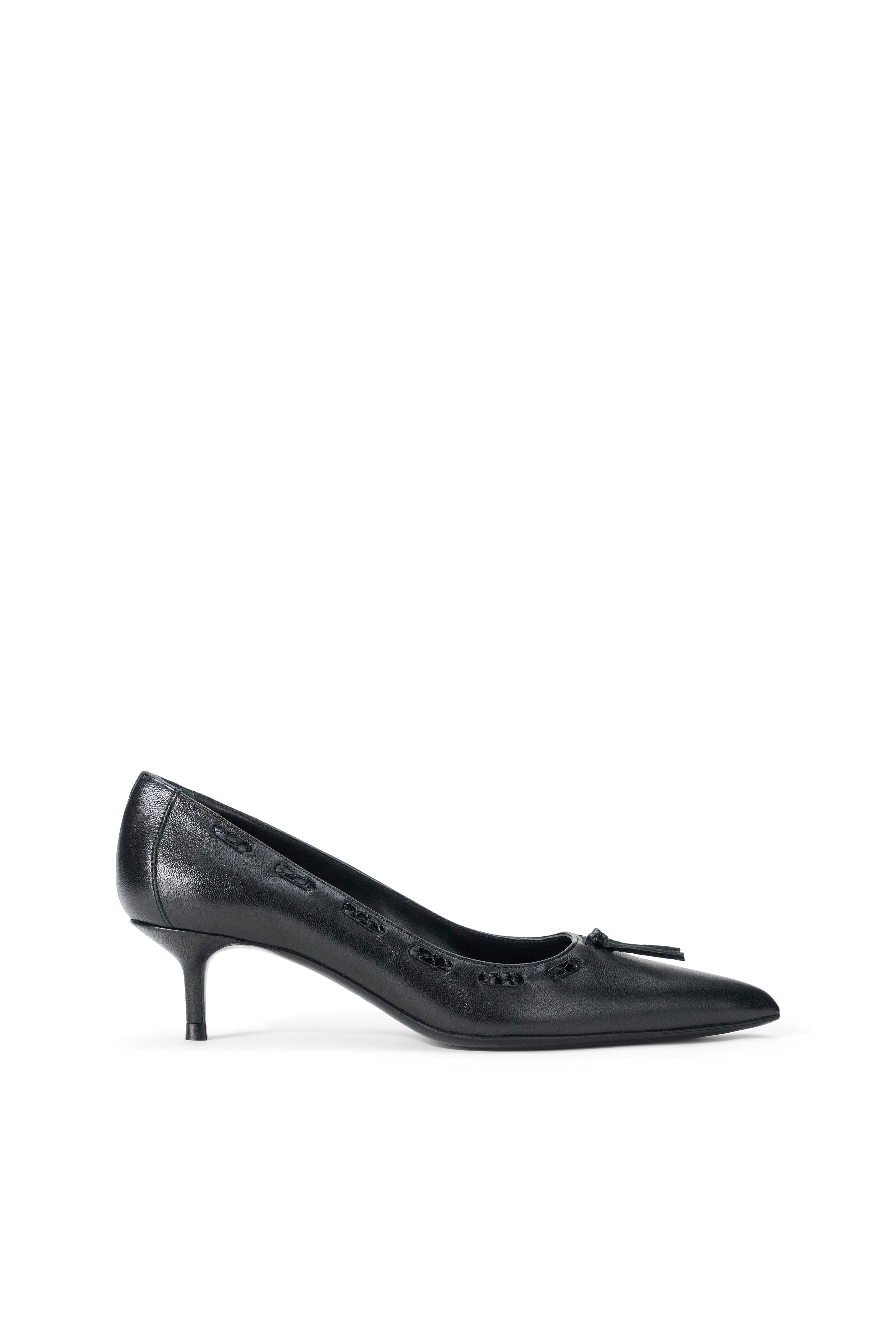 STAUD SEBASTIAN KITTEN HEEL PUMP BLACK