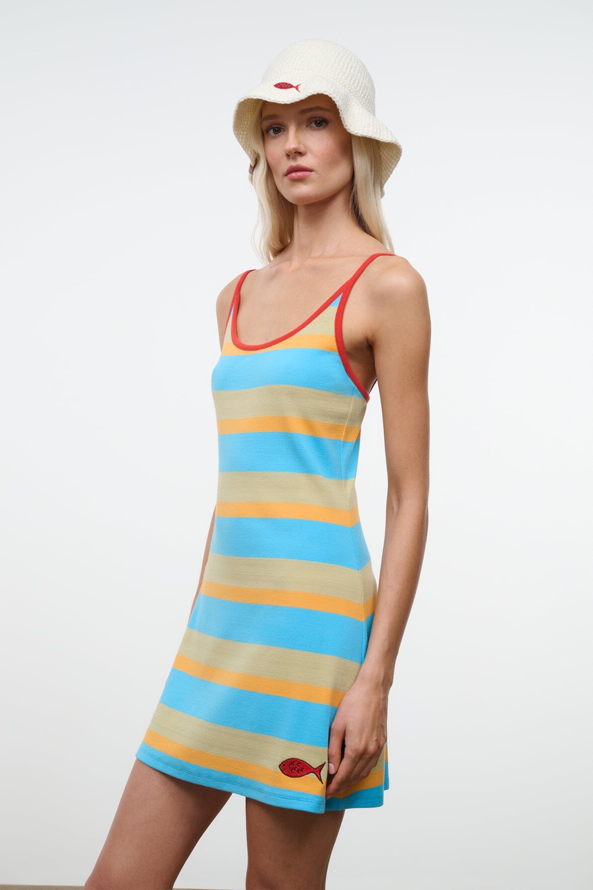 staud fish dress STAUD, Vespa Dress in Sole Stripe, Size XS