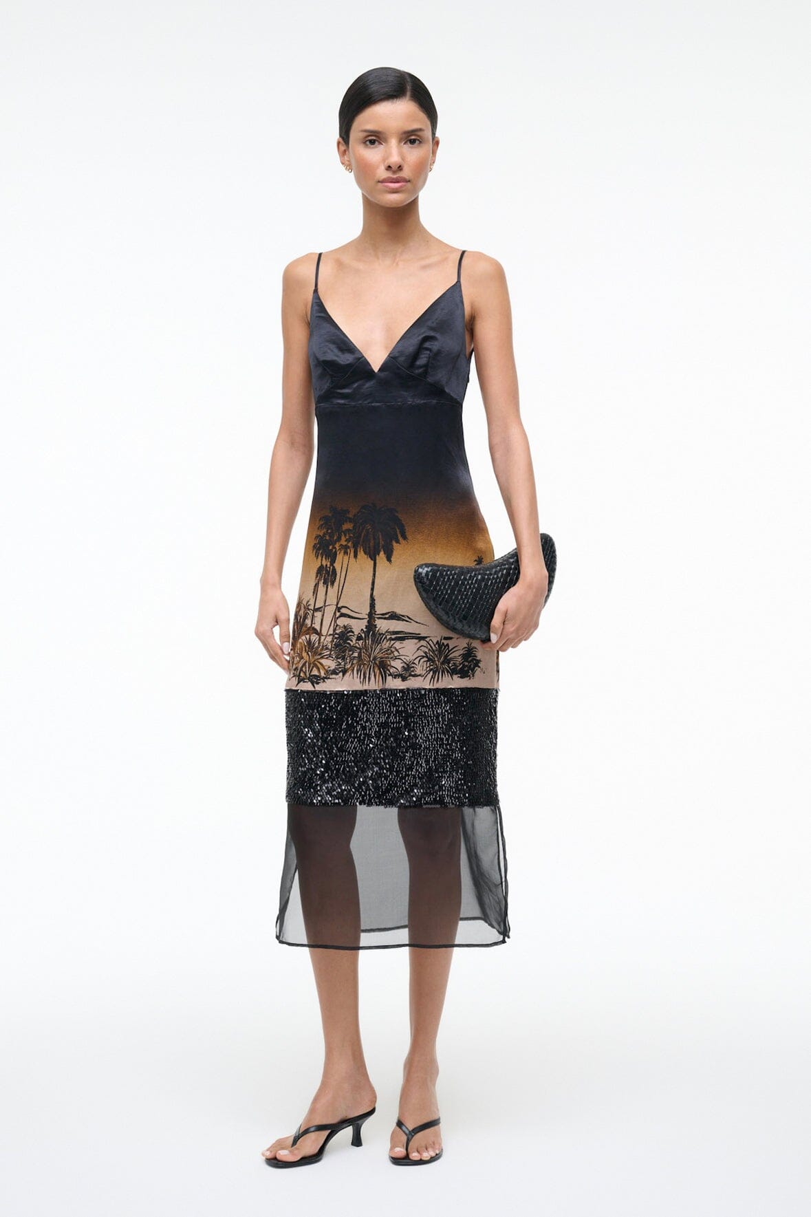 STAUD, Nalu Dress in California Nights, Size 2