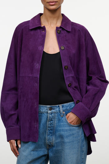 JOSETTE SUEDE SHIRT | AMETHYST AMETHYST / XS