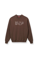 CUSTOM STAUD x C.BONZ OVERSIZED SWEATSHIRT | BROWN