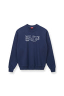 CUSTOM STAUD x C.BONZ OVERSIZED SWEATSHIRT | NAVY