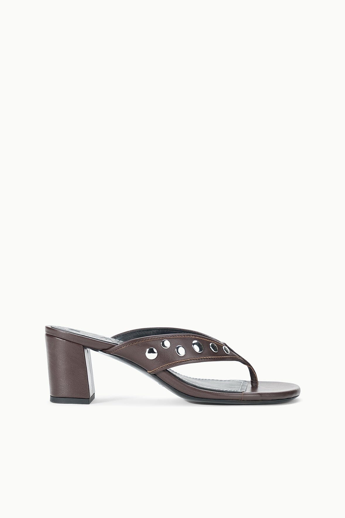 STAUD NOVA THONG HEEL ESPRESSO STUDS