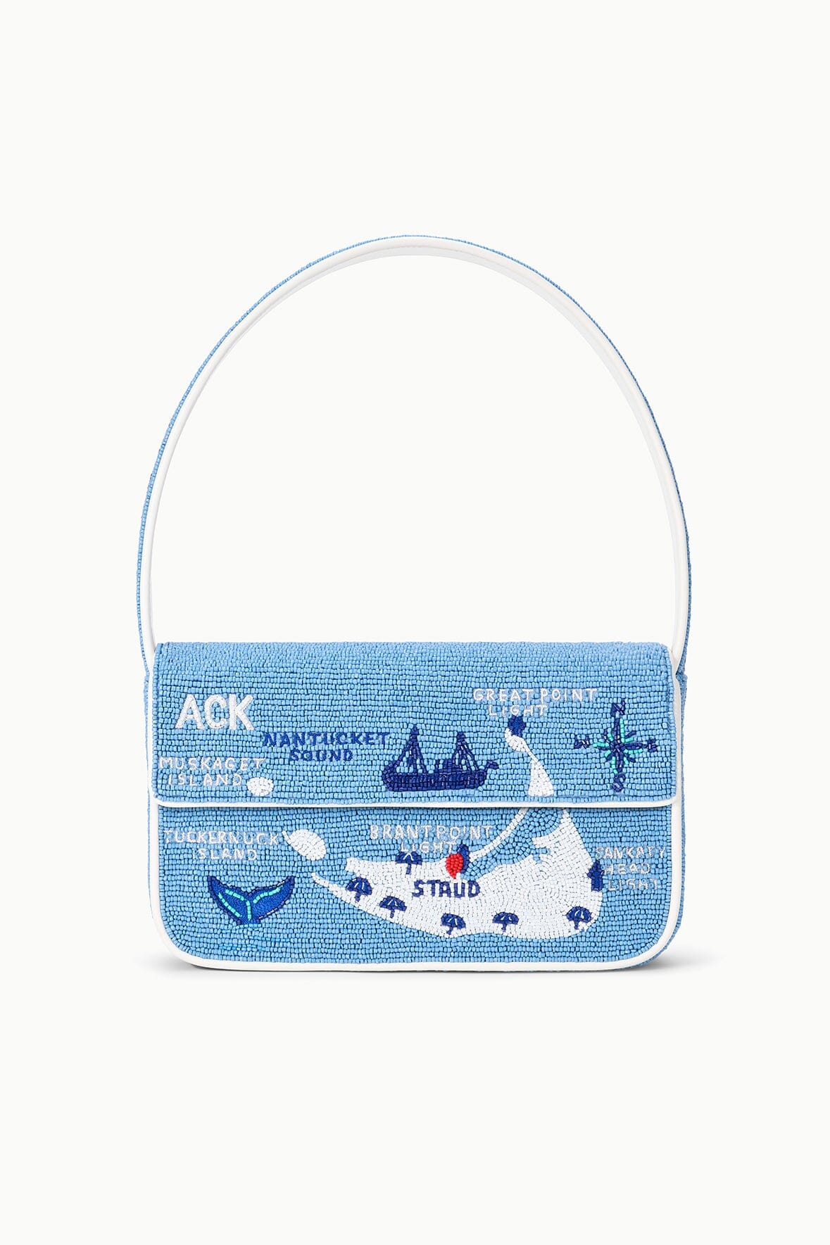 STAUD TOMMY BEADED BAG NANTUCKET WHALE