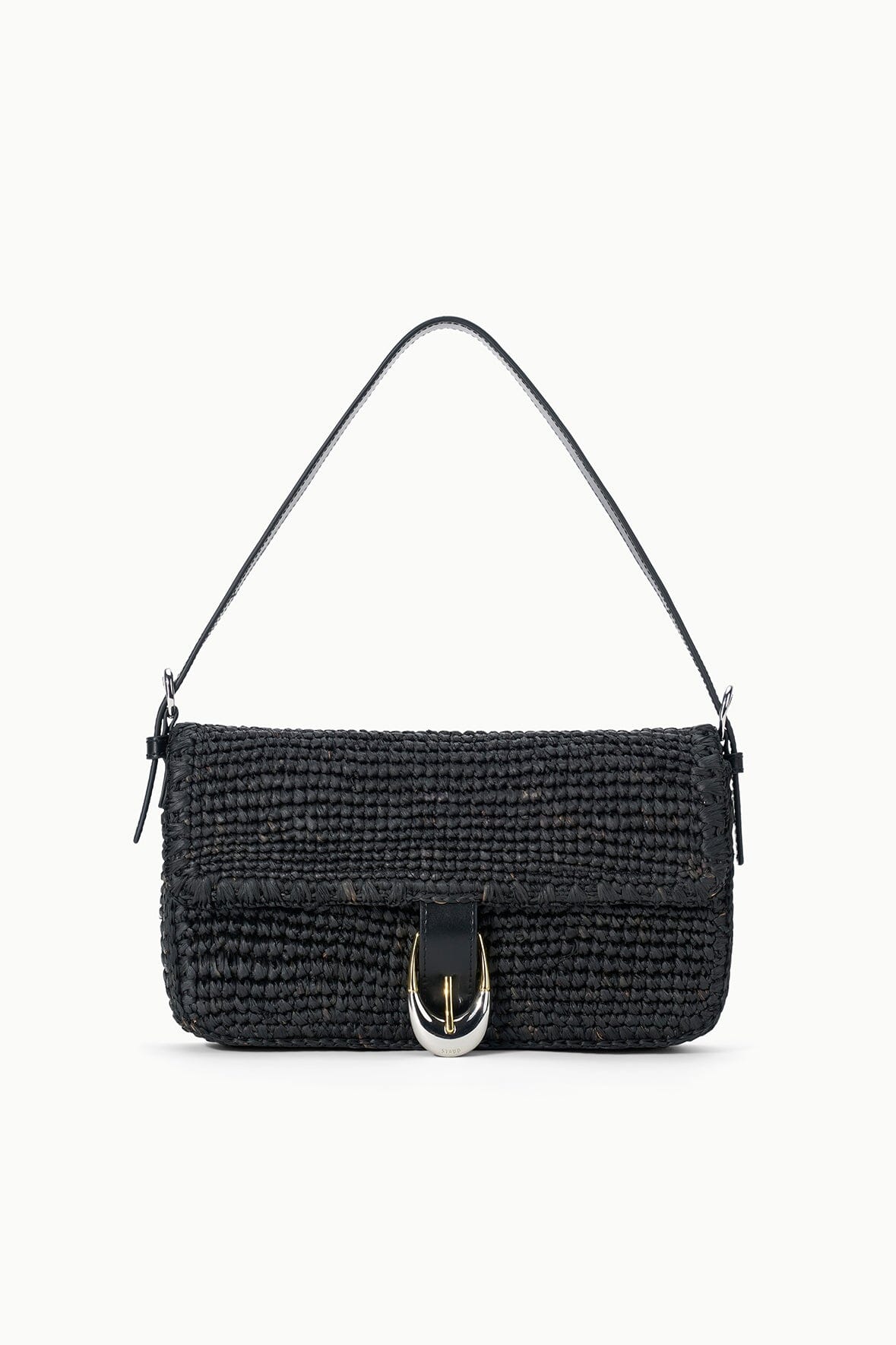 Harlow Raffia Bag Black