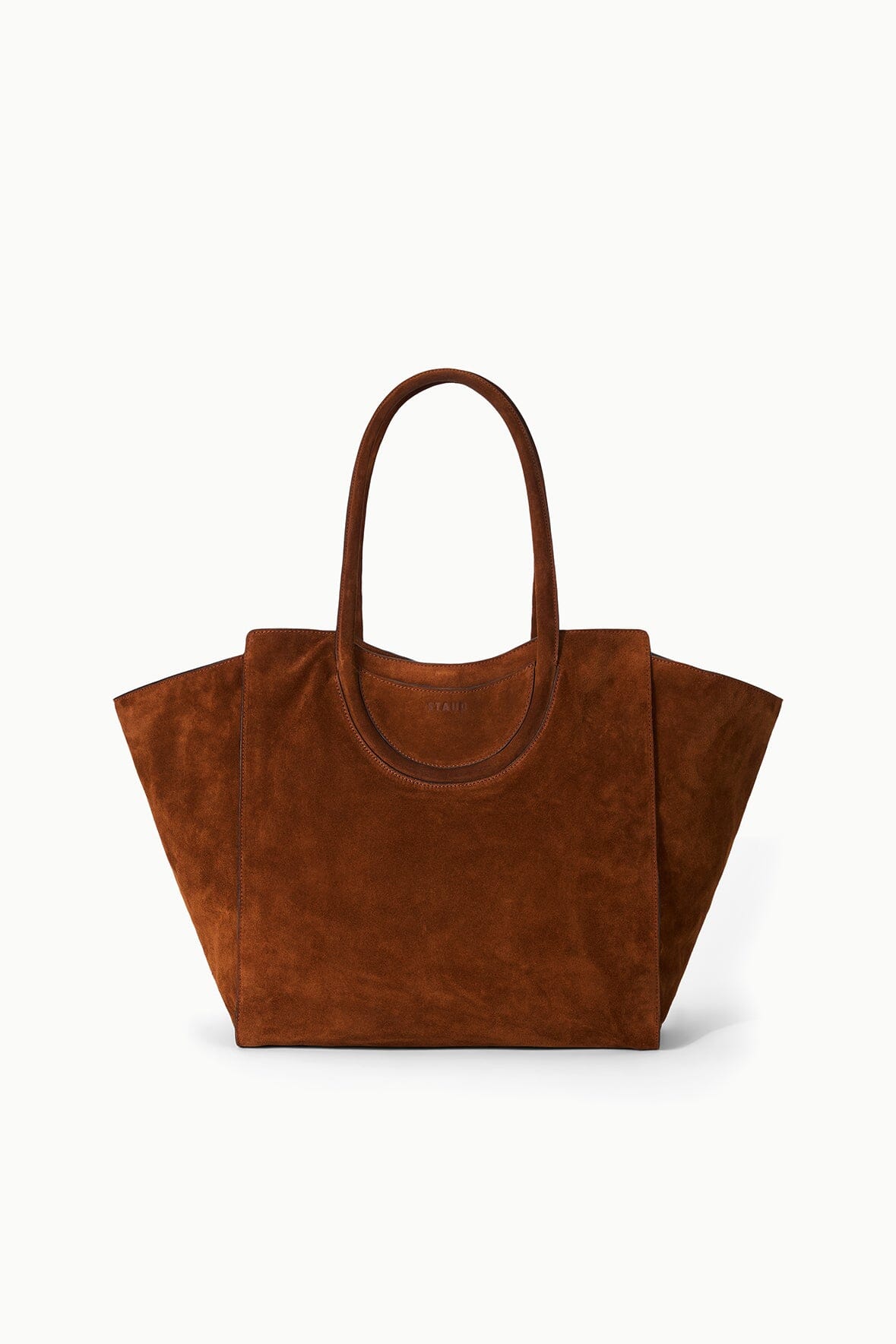 STAUD, Maude Tote Bag in Tabac Suede