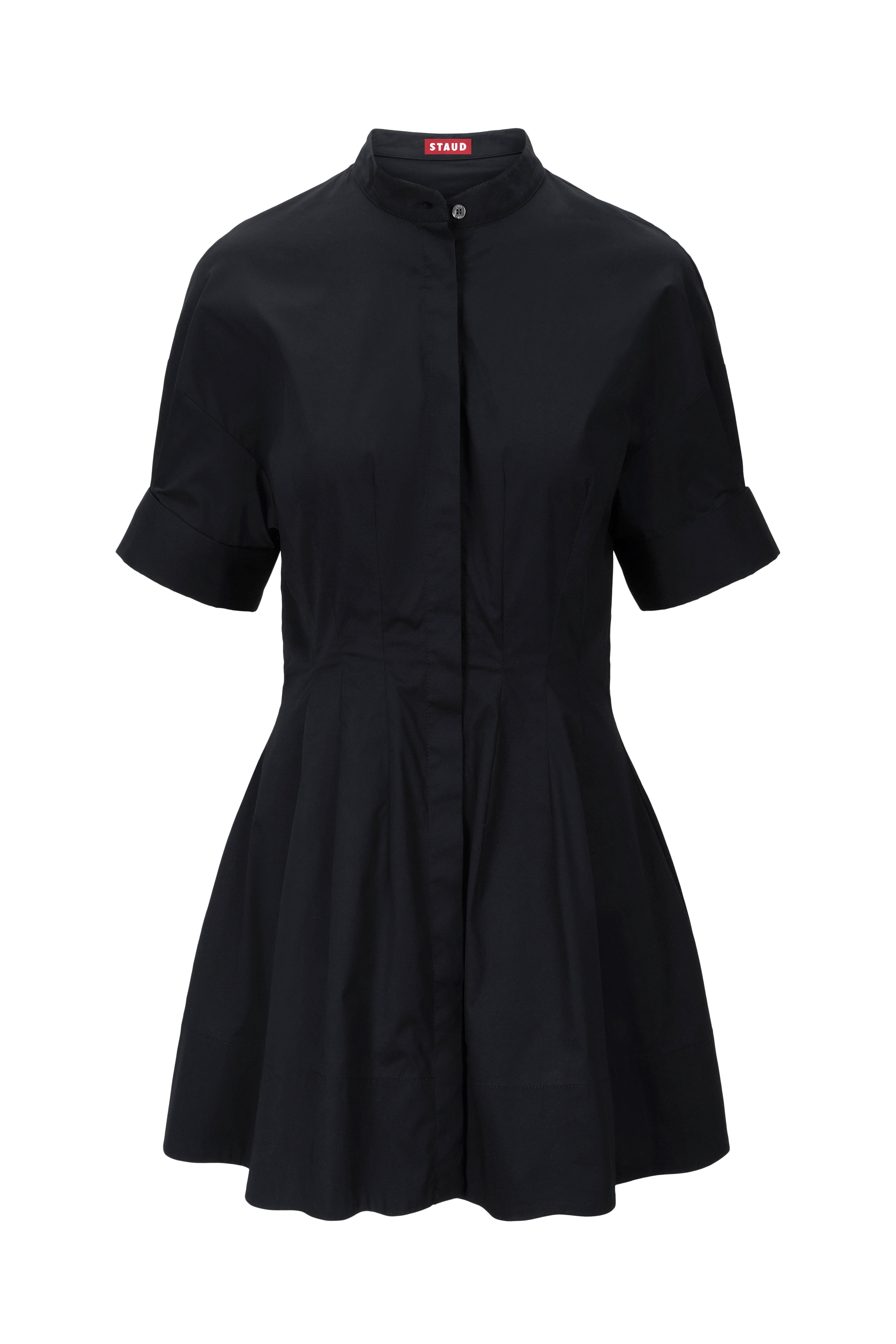STAUD LORENZA MINI DRESS BLACK